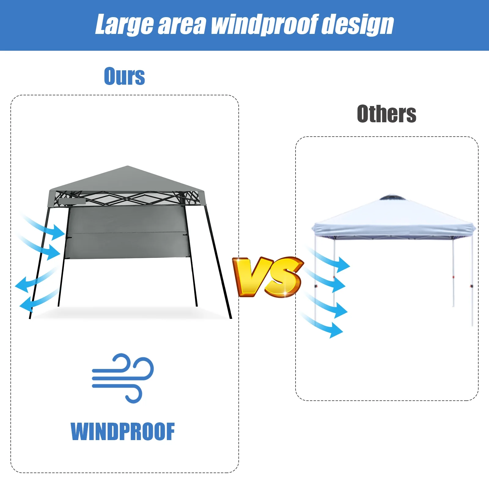 7 x 7 Feet Sland Adjustable Portable Canopy Tent with Backpack - Image 11