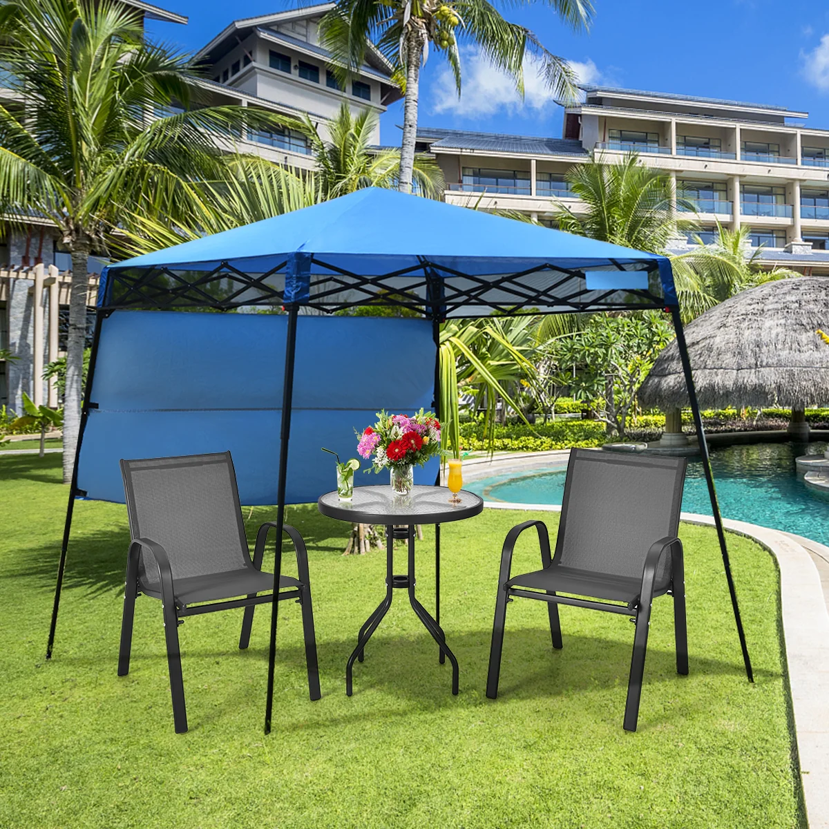 7 x 7 Feet Sland Adjustable Portable Canopy Tent with Backpack - Image 2