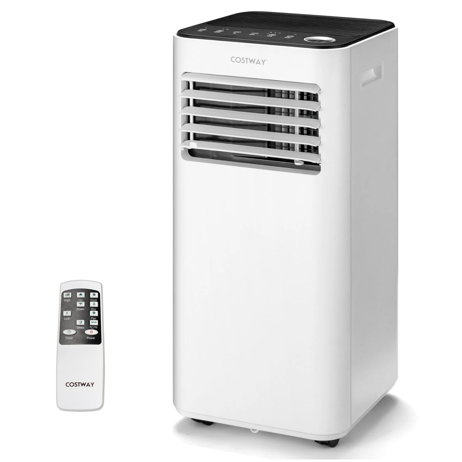 8000 BTU Portable Air Conditioner with Fan and Dehumidifier Mode-White - Image 2