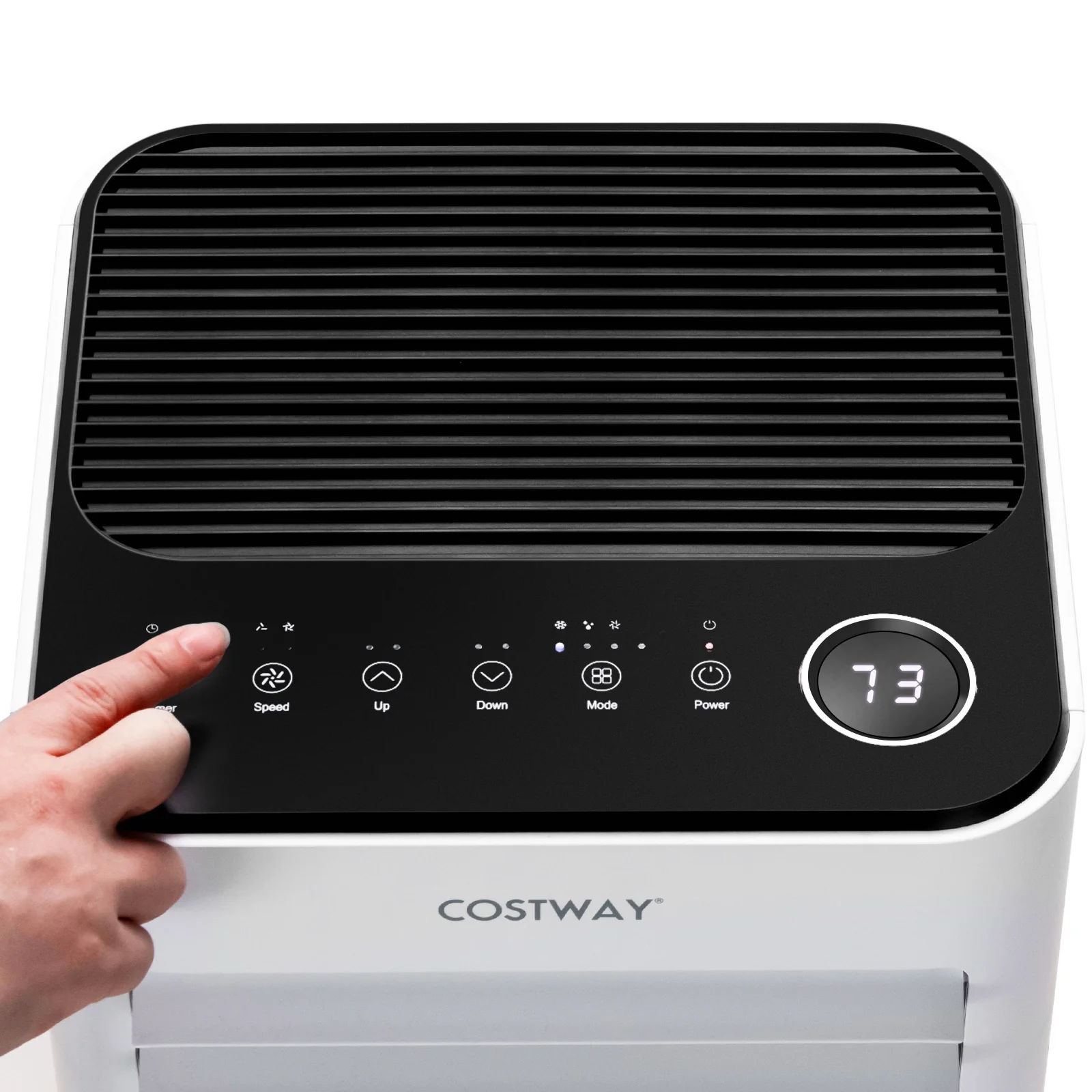 8000 BTU Portable Air Conditioner with Fan and Dehumidifier Mode-White - Image 5