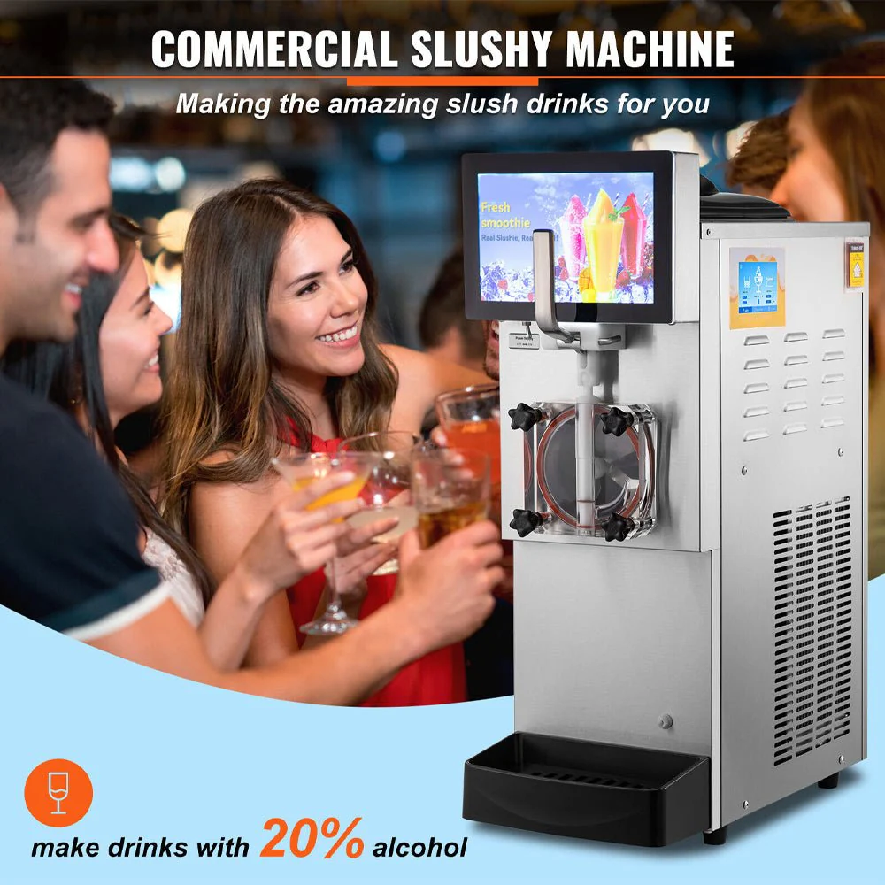8L Commercial Single Frozen Margarita Ice Slushy Drink Maker Machine 1050W - Image 3