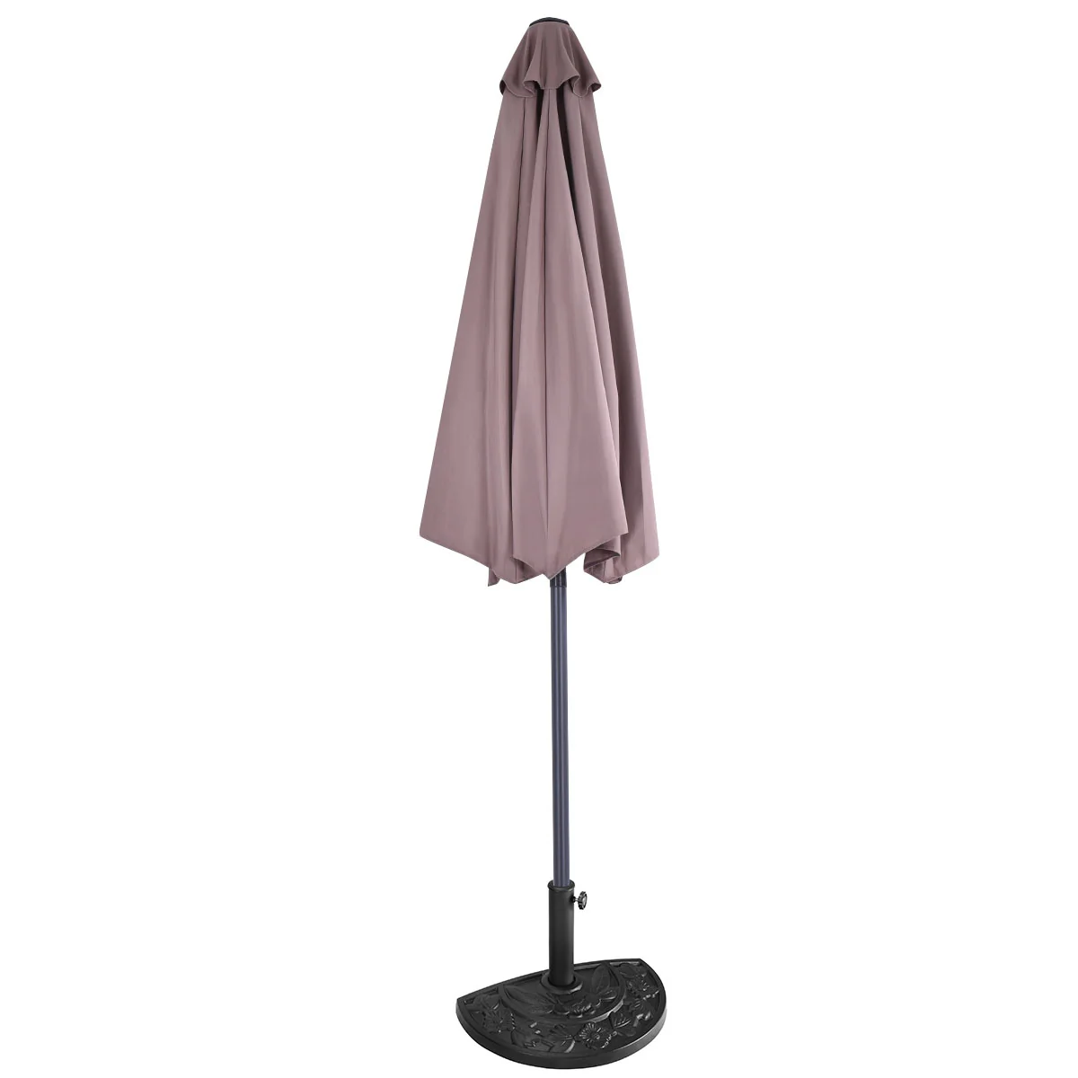 9' Half Round Patio Umbrella Sunshade without Weight Base - Image 7