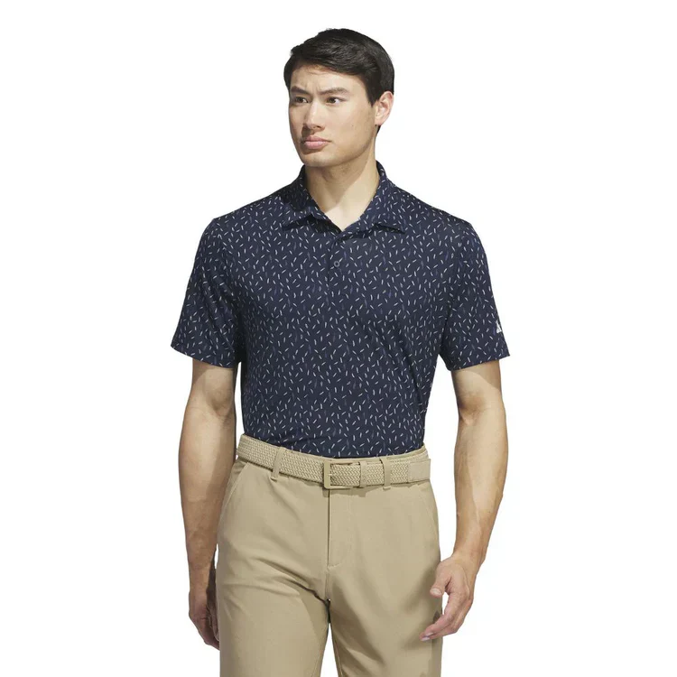 Adidas Ultimate365 Allover Print Golf Polo Shirt 2024 - Image 4