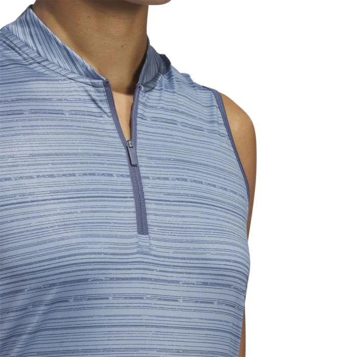 Adidas Women's Ultimate365 Stripe Sleeveless Polo 24 - Image 3