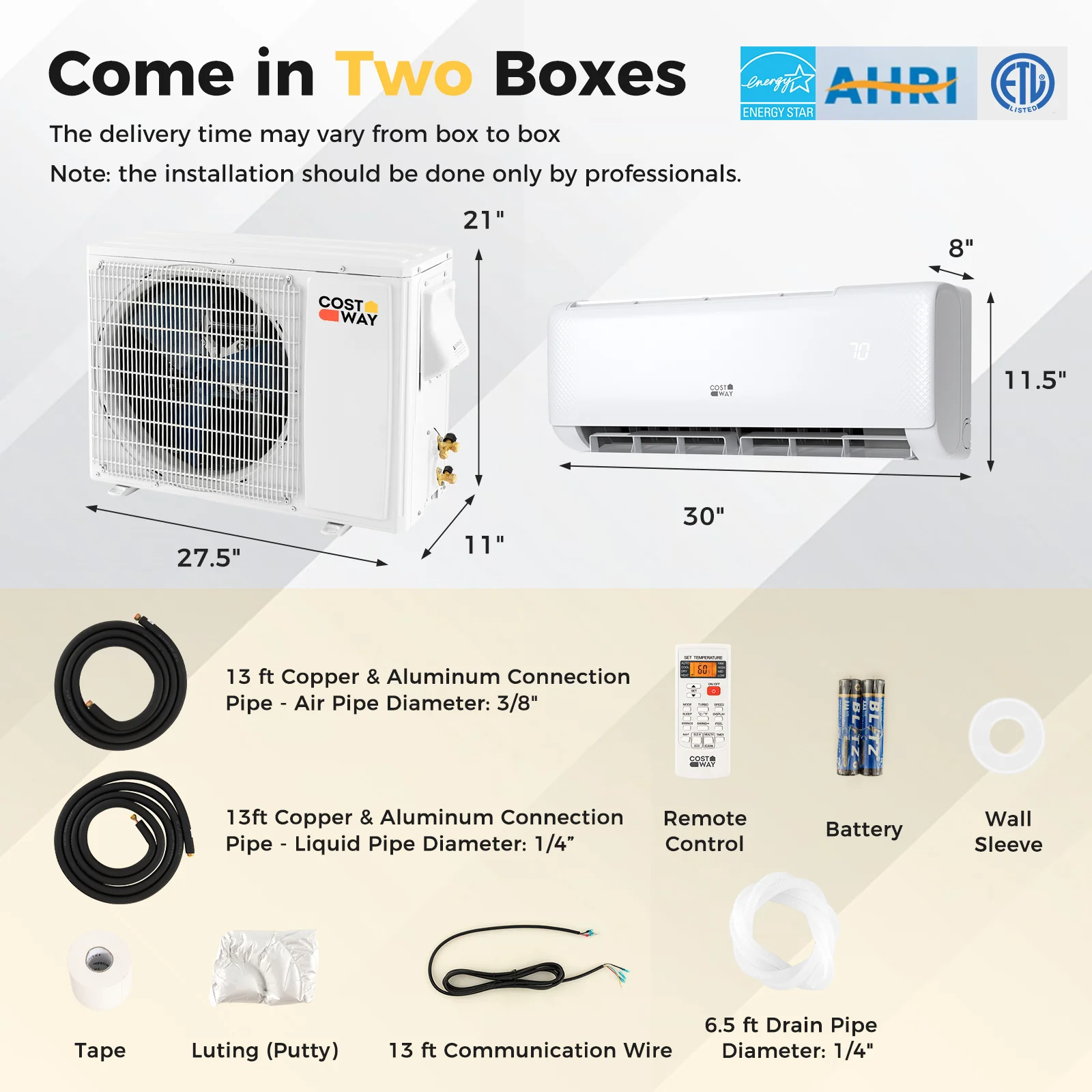Airtural Series 12000 BTU 21 SEER2 208-230V Ductless Mini Split Air Conditioner with Heater Pump Energy Star Certified - Image 4