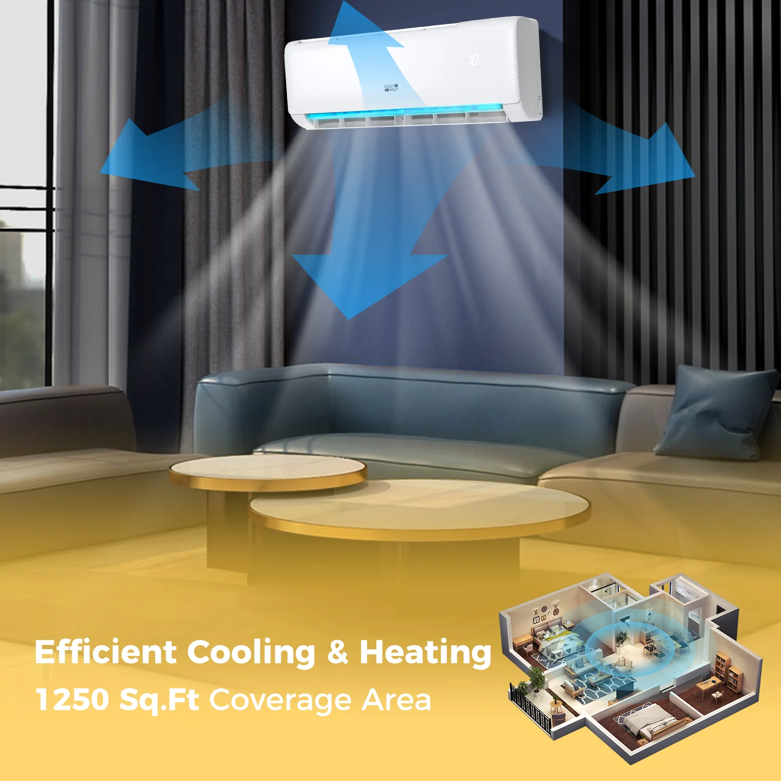 Airtural Series 18000 BTU 21 SEER2 Ductless Mini Split Air Conditioner and Heater 208-230V Energy Star Certified - Image 5