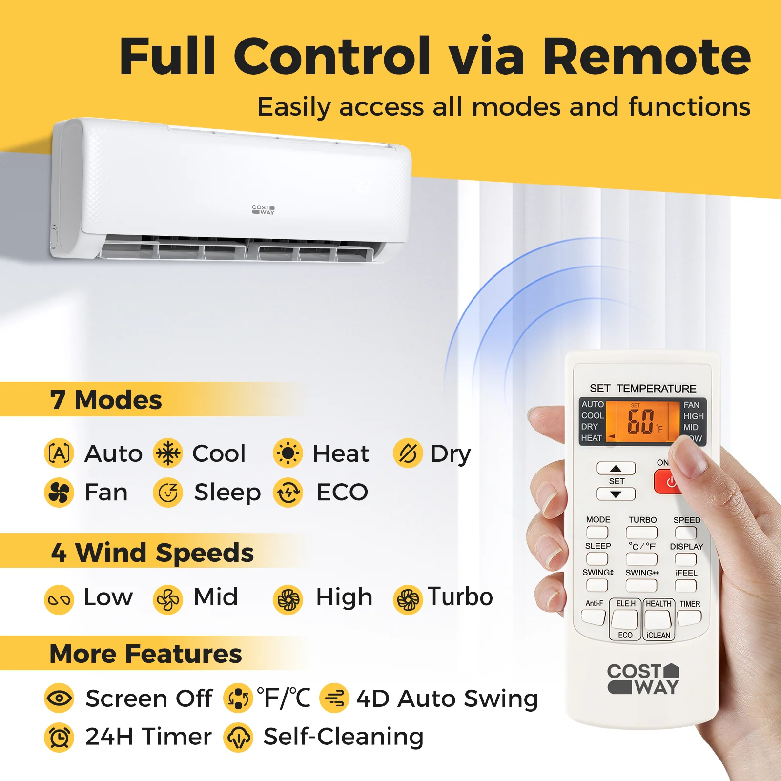 Airtural Series 18000 BTU 21 SEER2 Ductless Mini Split Air Conditioner and Heater 208-230V Energy Star Certified - Image 7
