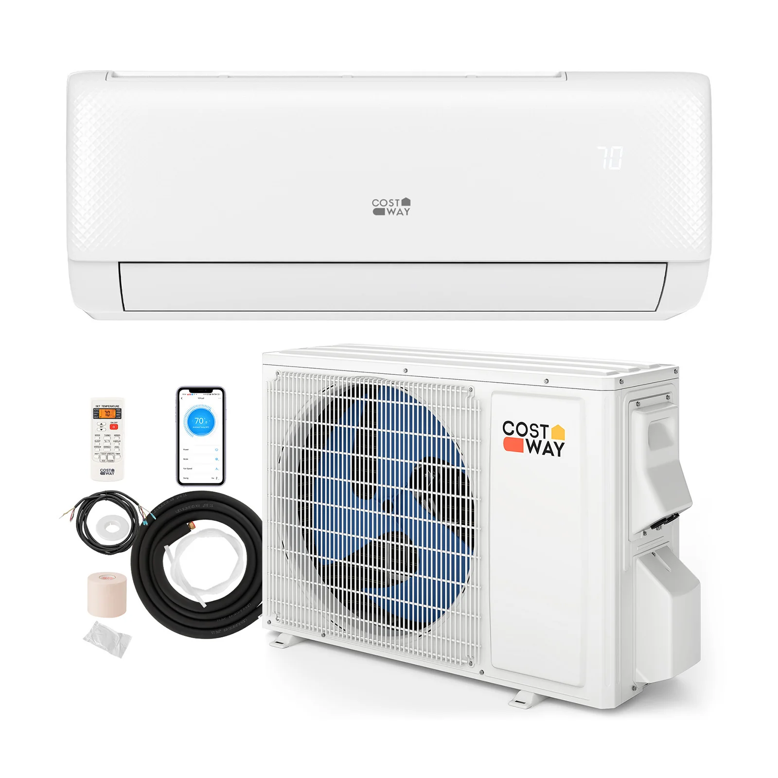 Airtural Series 9100 BTU 20.5 SEER2 WiFi Enabled Mini Split AC 115V Compatible with Alexa - Image 2