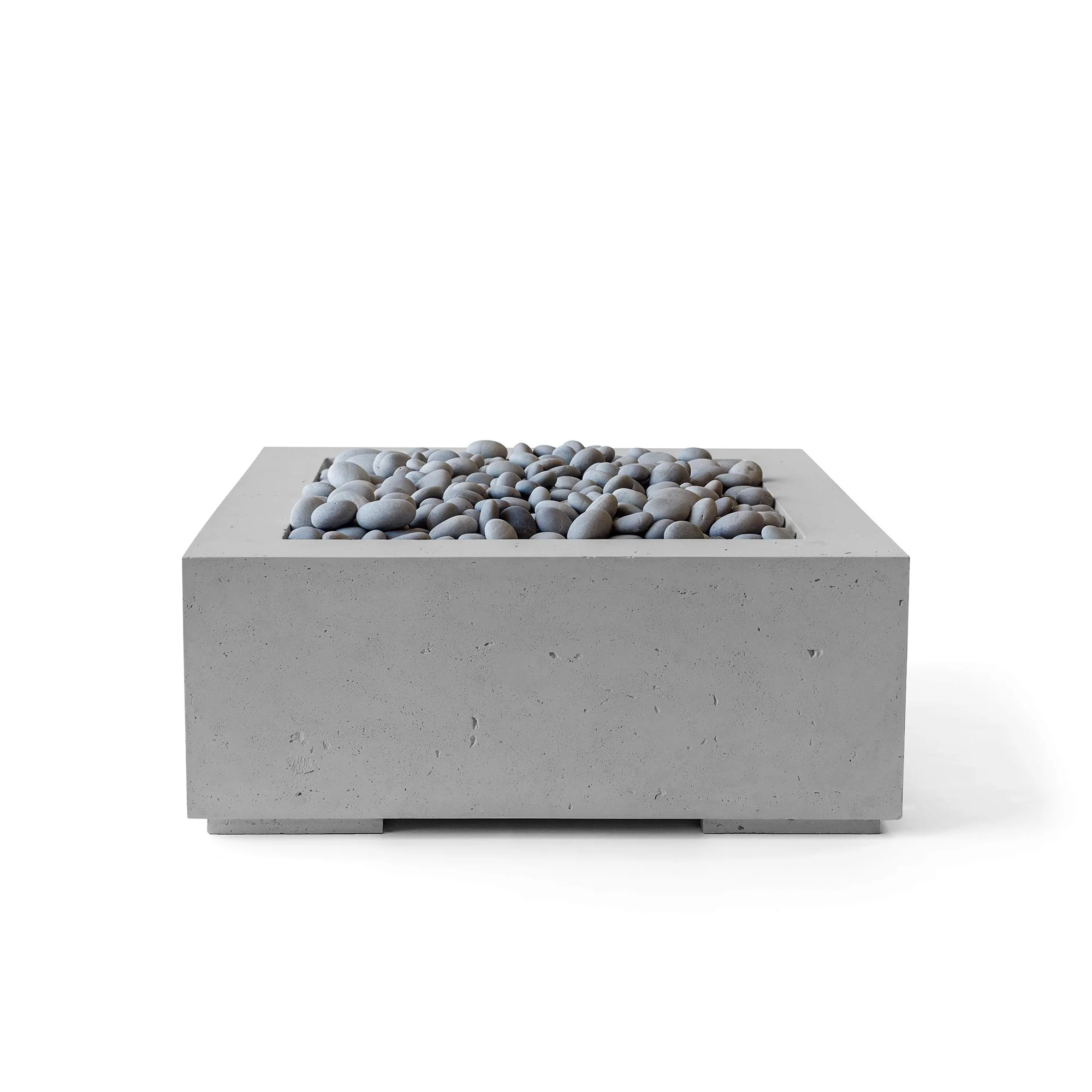 Alea 32" Square Concrete Fire Pit - Match Lit - Image 9