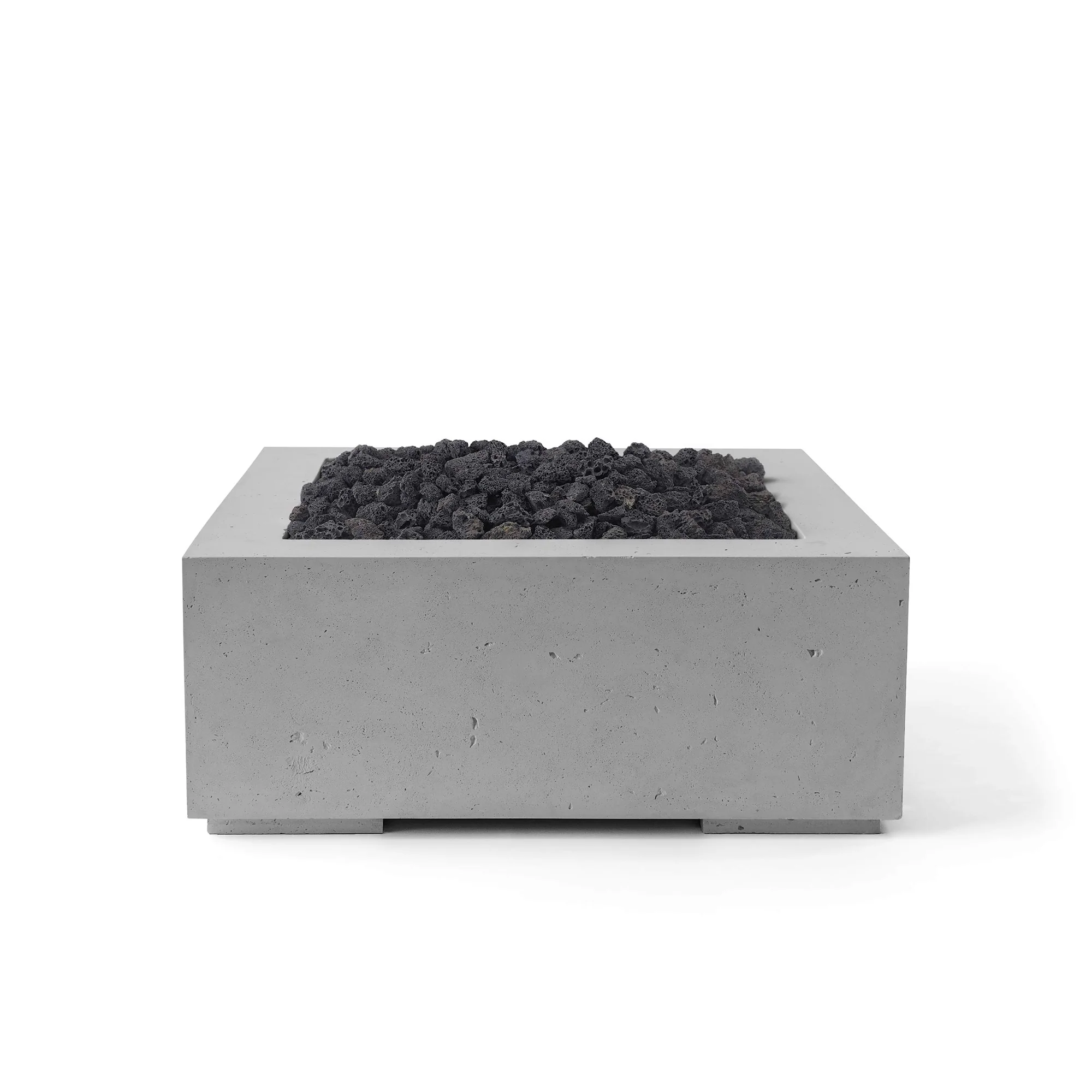 Alea 32" Square Concrete Fire Pit - Match Lit - Image 8