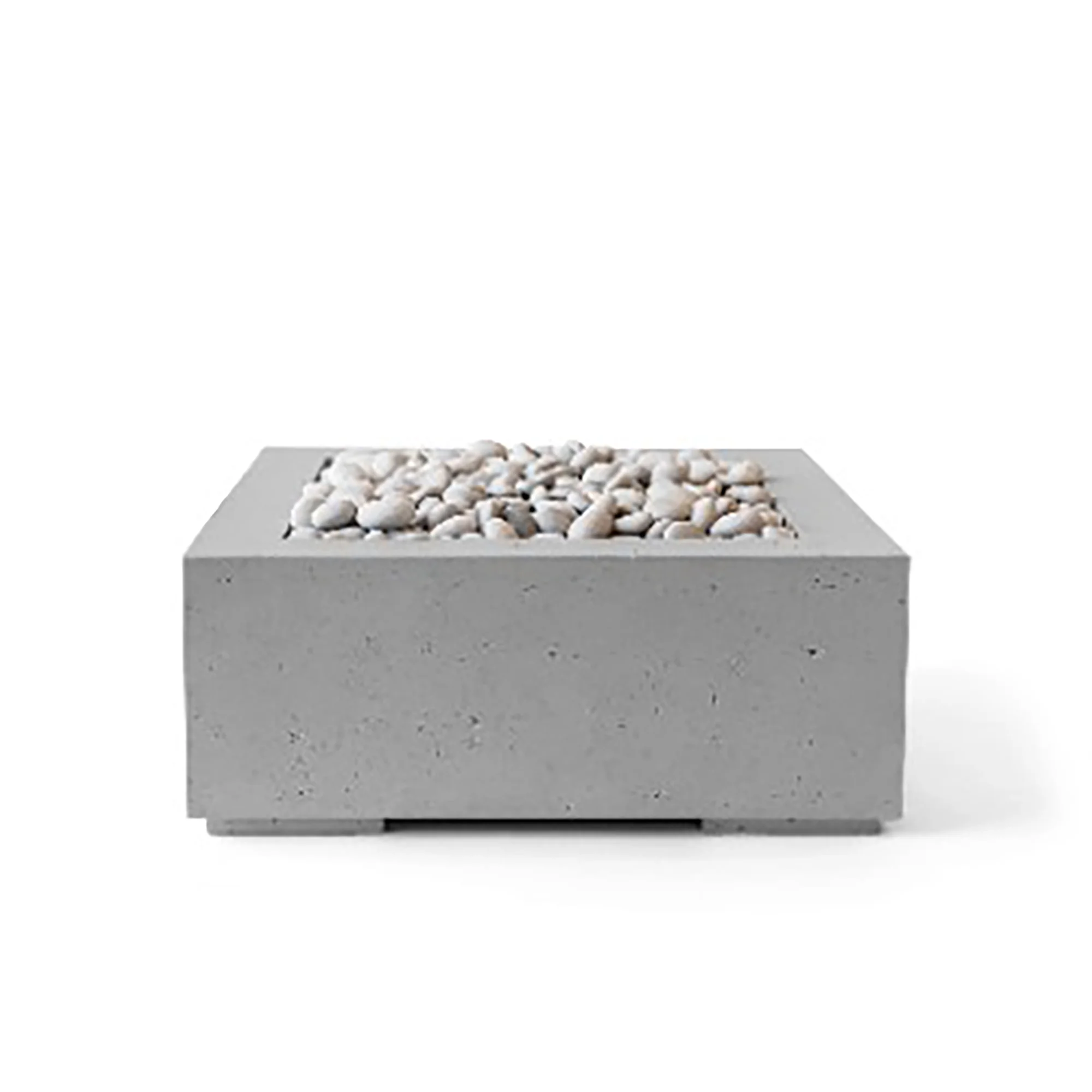 Alea 32" Square Concrete Fire Pit - Match Lit - Image 7