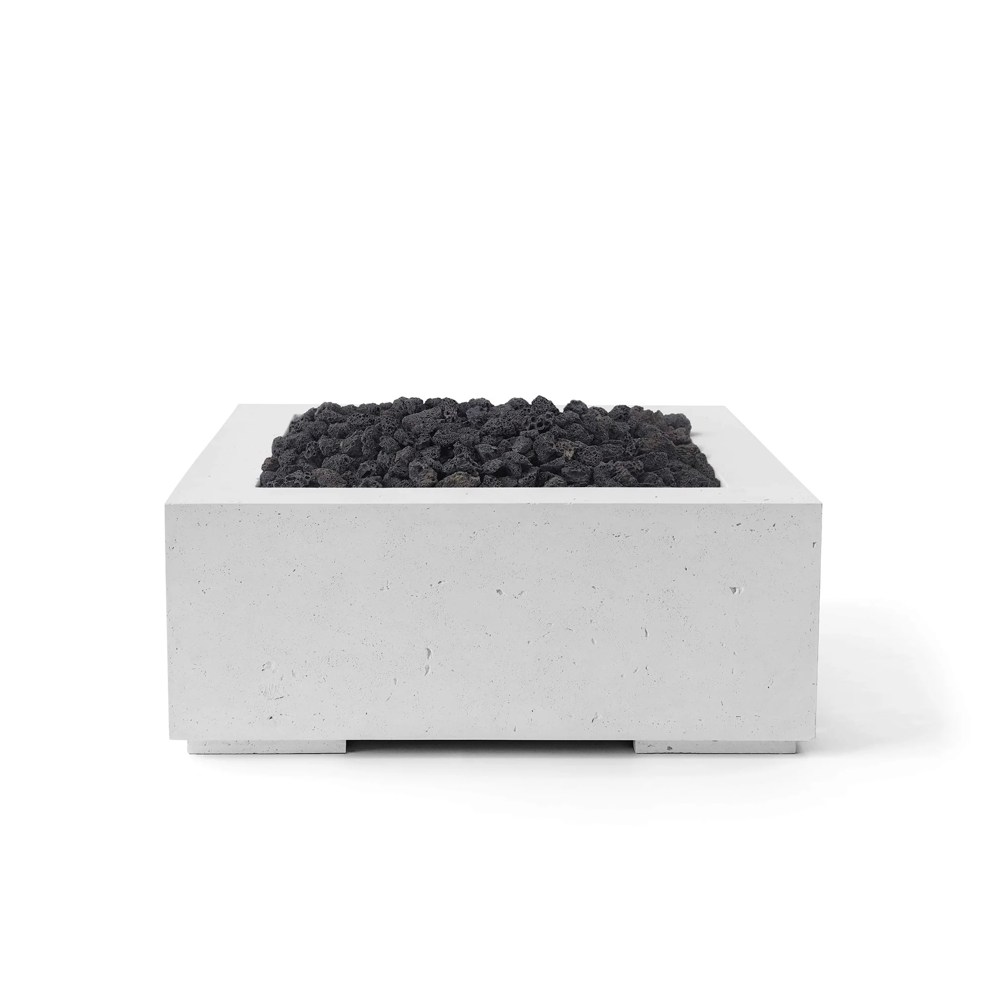 Alea 32" Square Concrete Fire Pit - Match Lit - Image 5