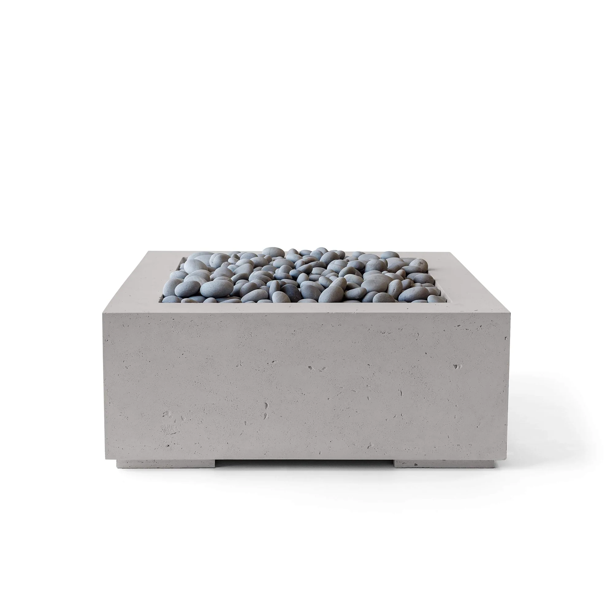 Alea 32" Square Concrete Fire Pit - Match Lit - Image 3