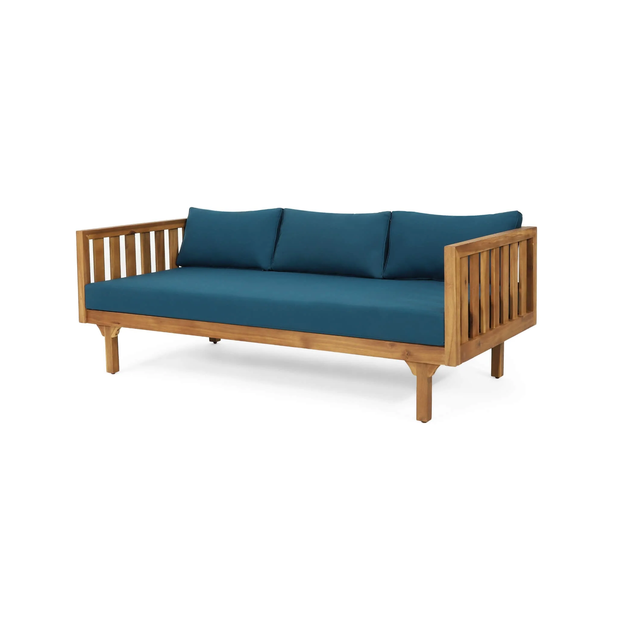 Alora 3-Seater Acacia Wood Daybed Sofa With Water-Resistant Cushions - Image 6