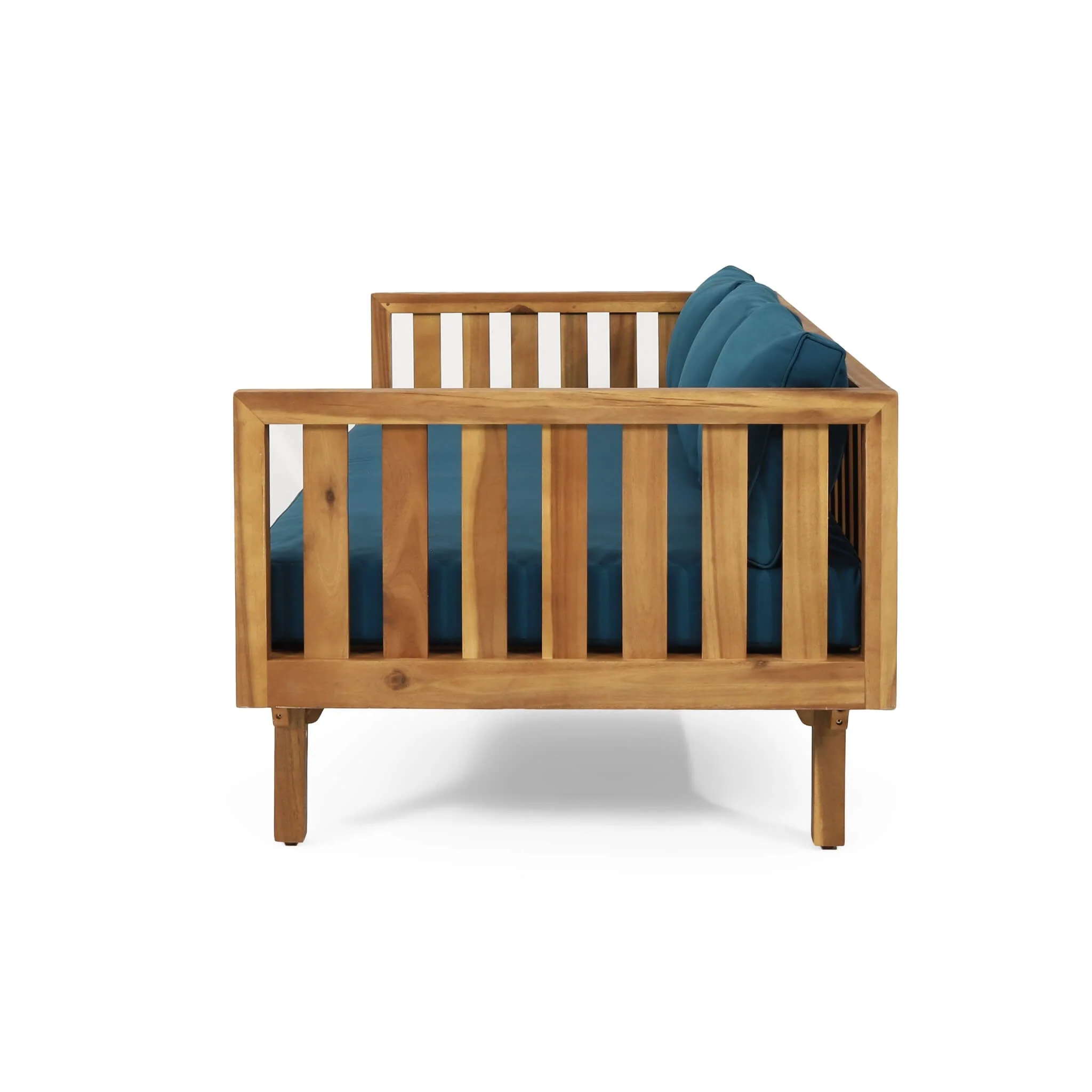 Alora 3-Seater Acacia Wood Daybed Sofa With Water-Resistant Cushions - Image 8