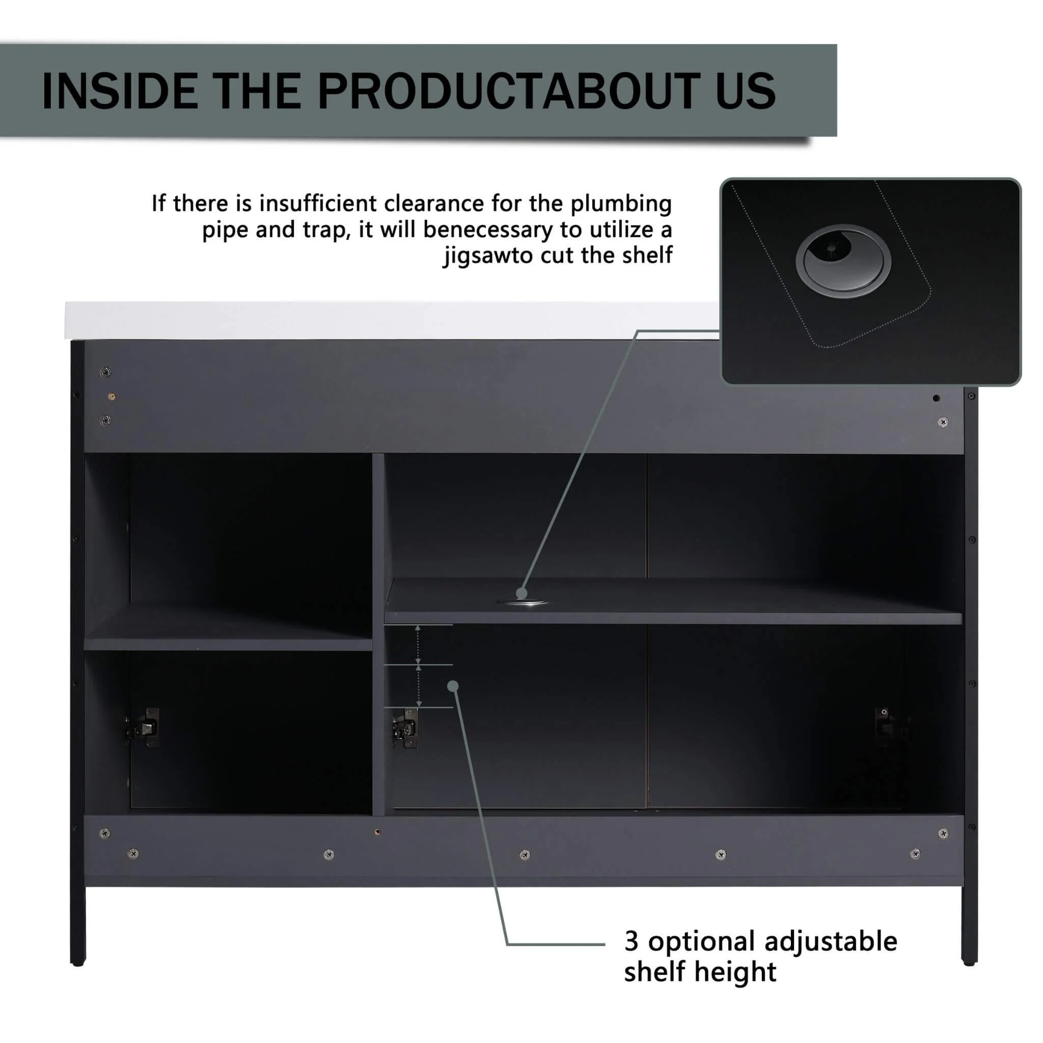 Alora 48-Inch Modern Light Coffee Freestanding Vanity With Resin Sink - Image 5