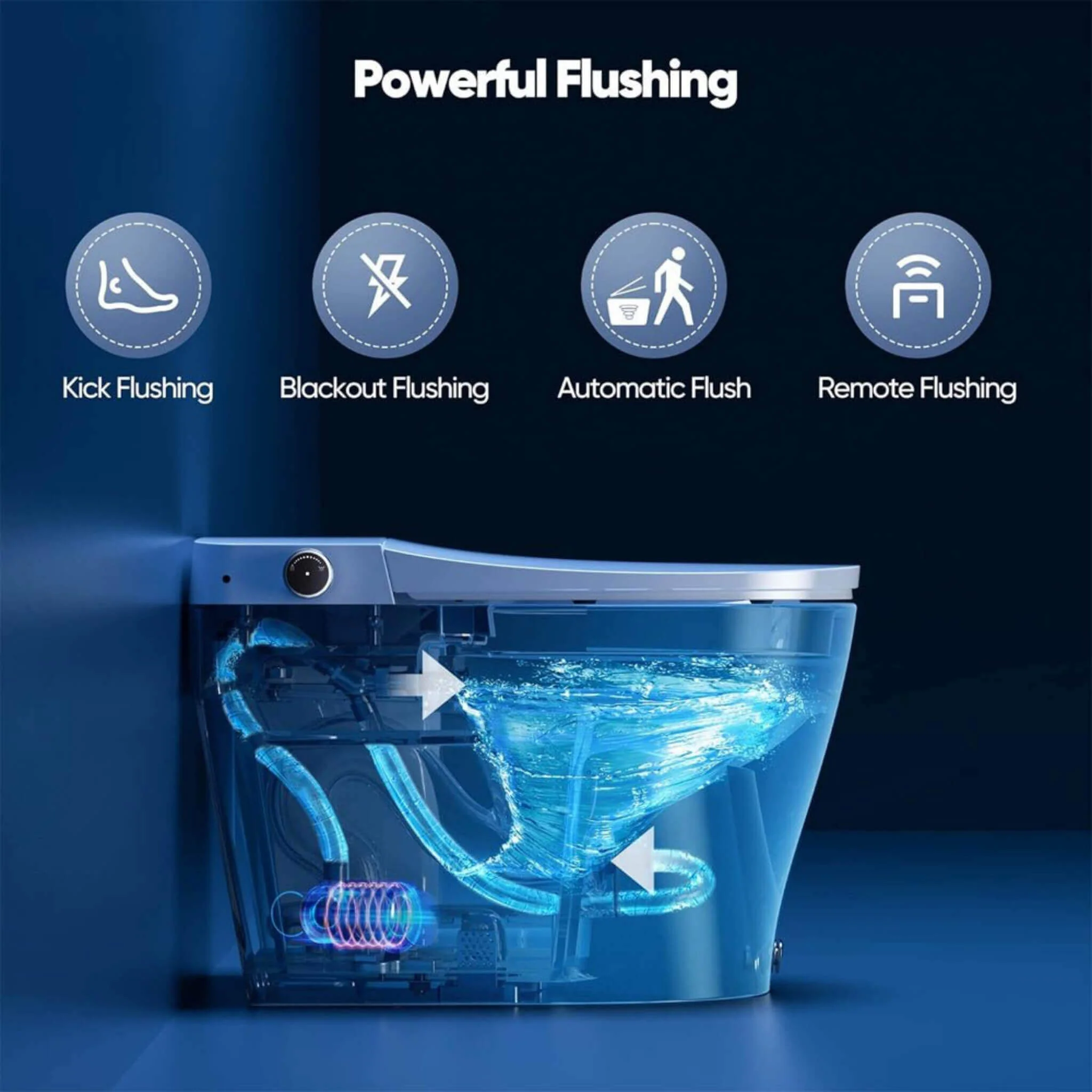Alora Heavy-DutyHigh-Power Flush Smart Toilet with Built-In Bidet and Elongated Heated Seat - Image 2