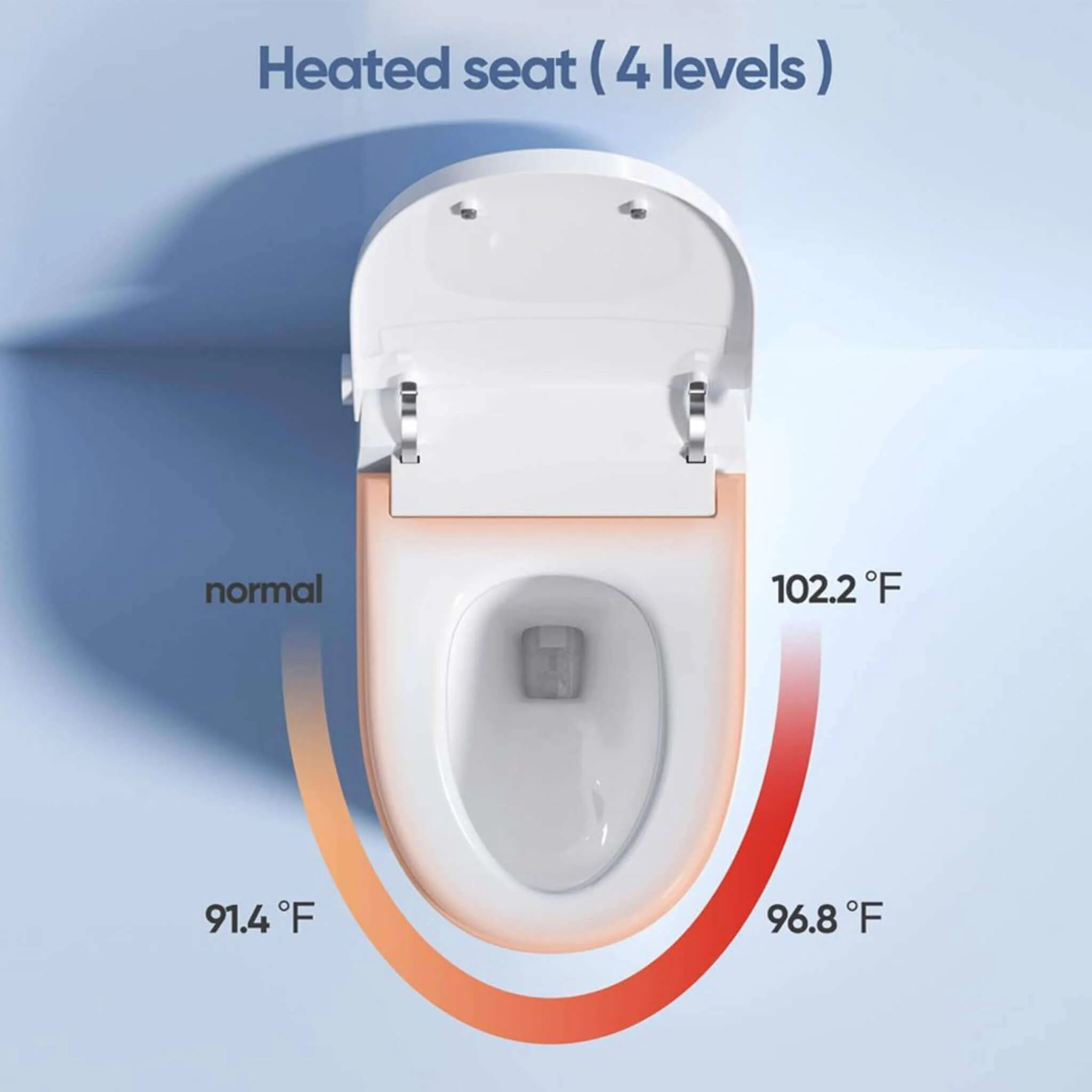 Alora Heavy-DutyHigh-Power Flush Smart Toilet with Built-In Bidet and Elongated Heated Seat - Image 4
