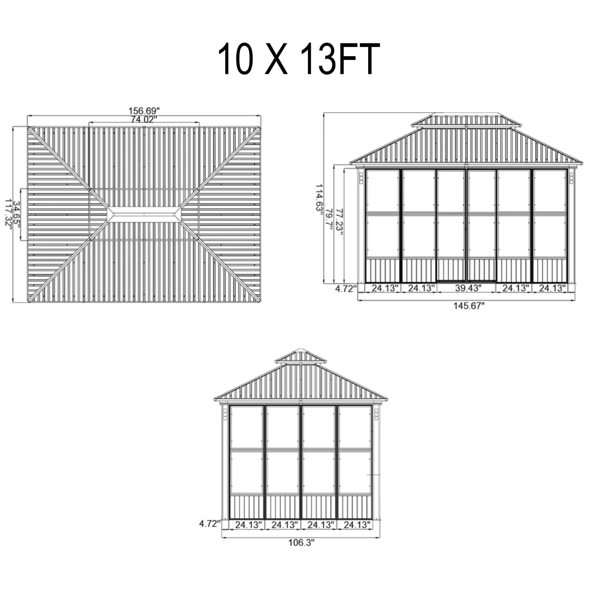 Alora Luxury Heavy-Duty Hardtop Sunroom with Aluminum Frame and LED Lights - Image 15