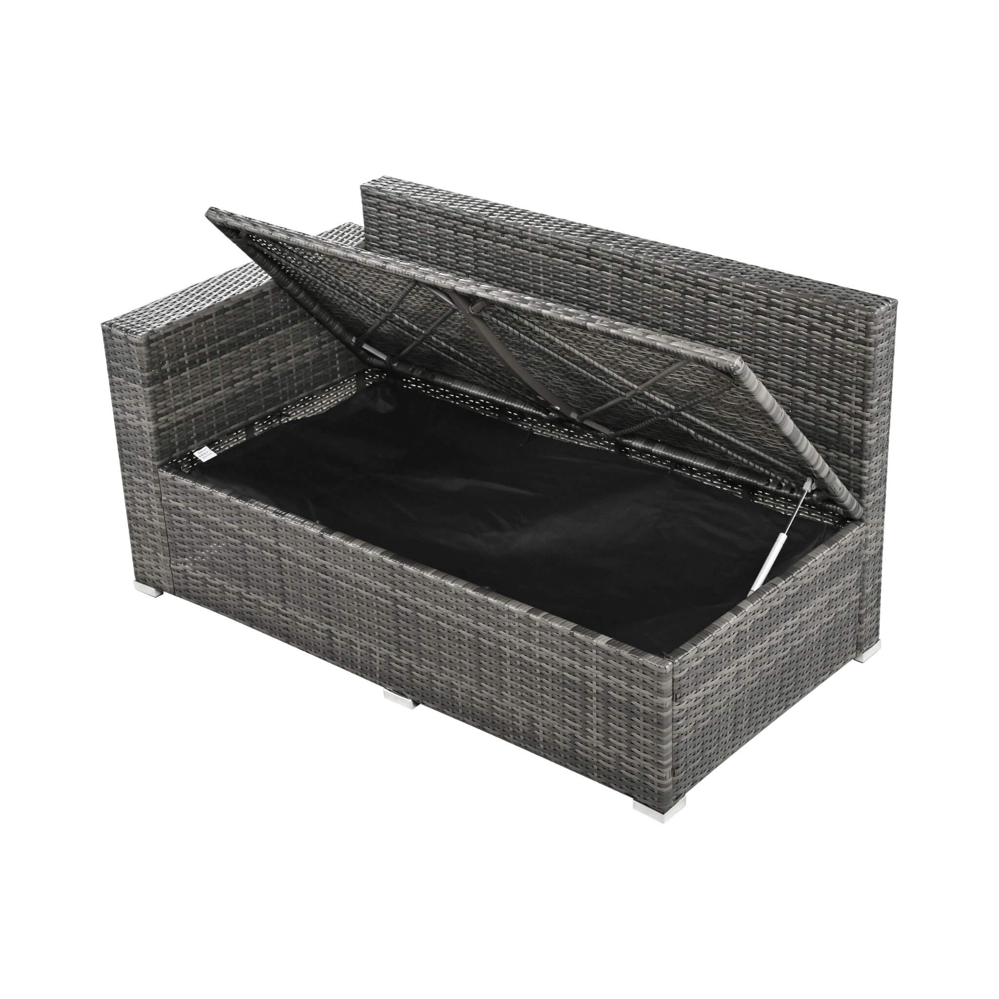 Alora Outdoor 6-Piece All-Weather PE Rattan Sofa Set with Adjustable Seat, Storage Box, Removable Covers, wnd Tempered Glass Table Top - Image 13