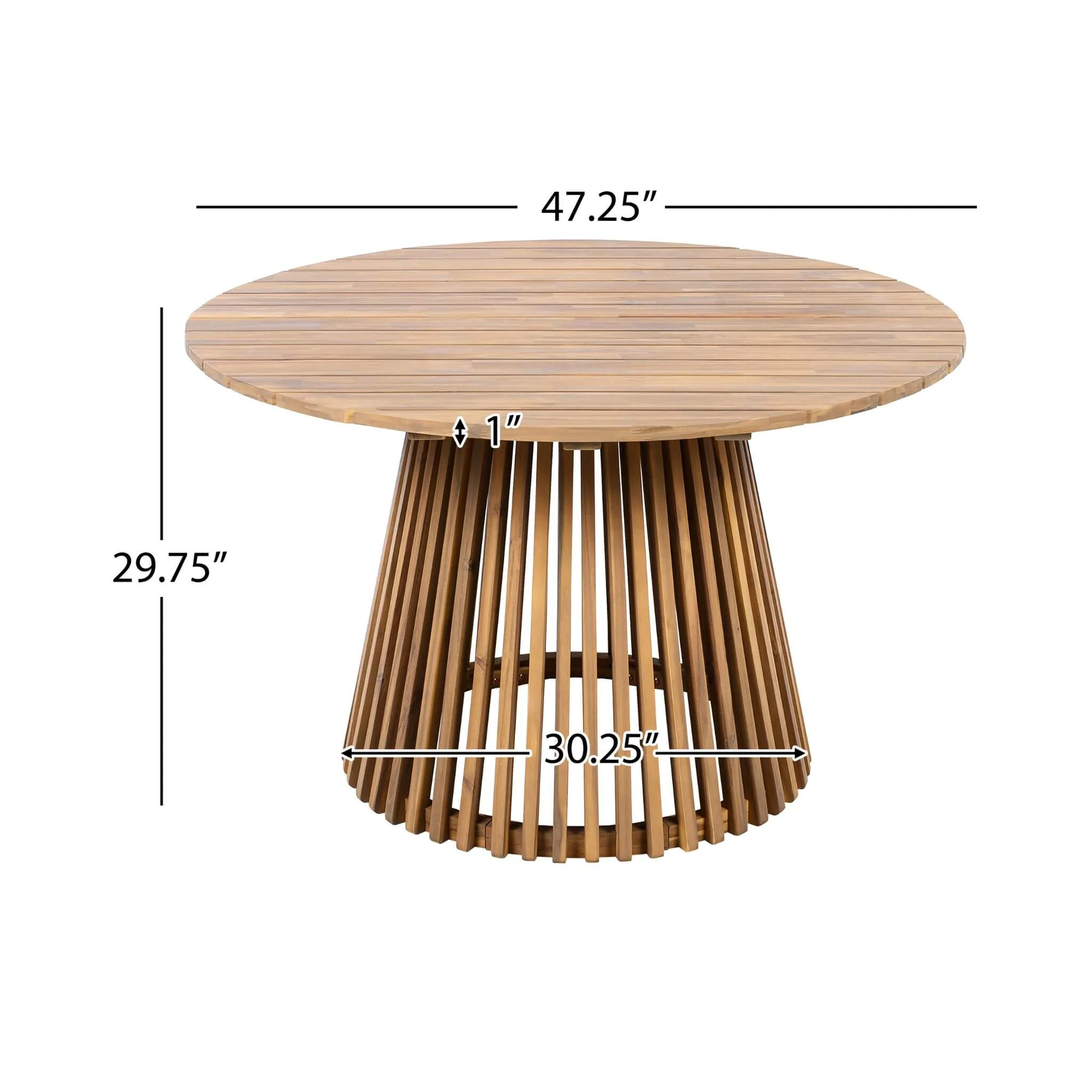 Alora Premium 5-Piece Acacia Wooden Outdoor Furniture Patio Set With Dining Chairs And Table - Image 2