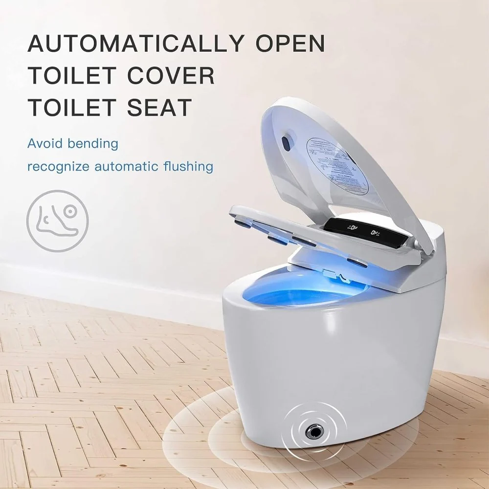 Alora Premium Automatic Single-Piece Home Smart Toilet with Bidet, Foot Sensor, and Heated Seat - Image 2