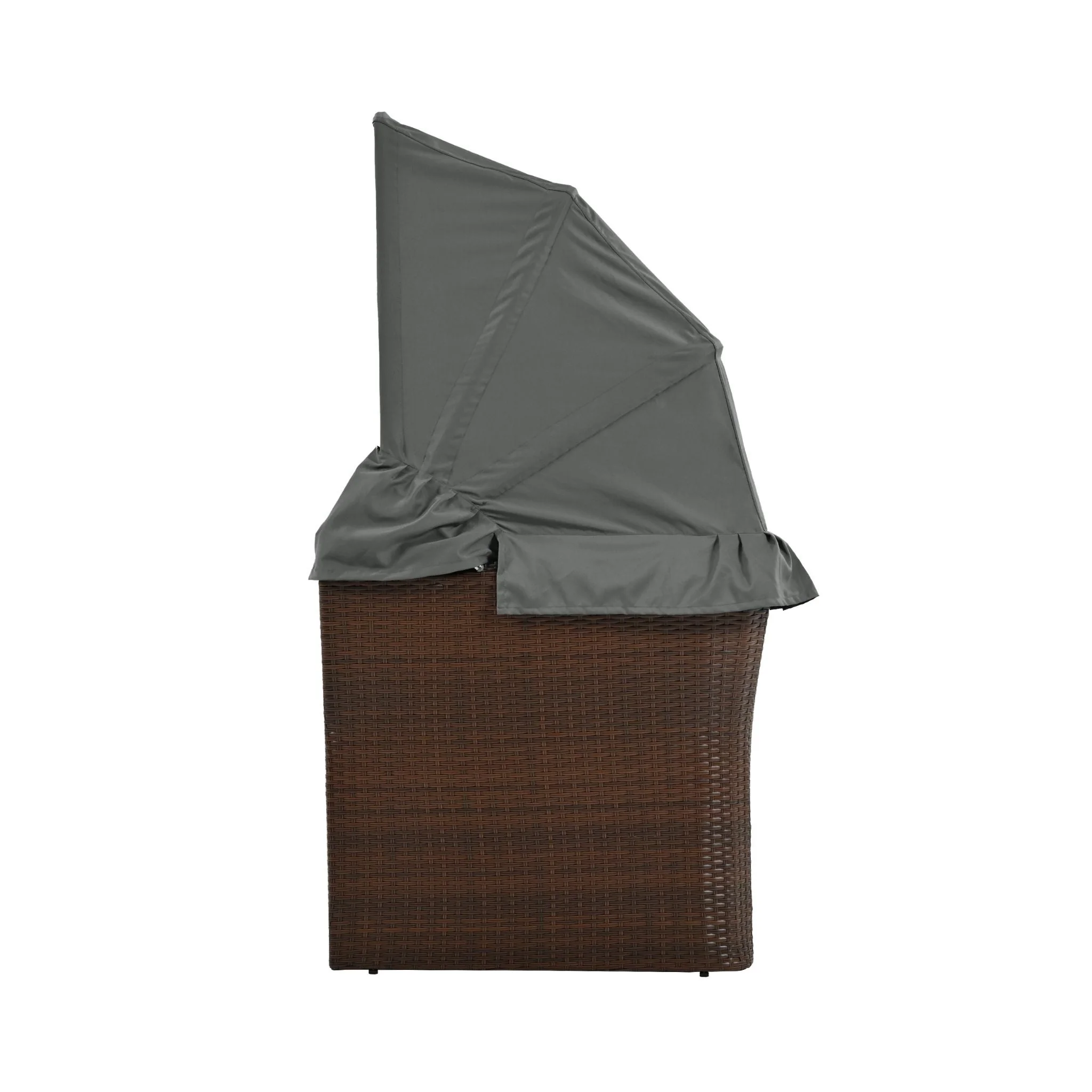 Alora Premium Outdoor 2-Seater Patio Daybed with Foldable Awning, Cushions, and Rattan Frame - Image 33