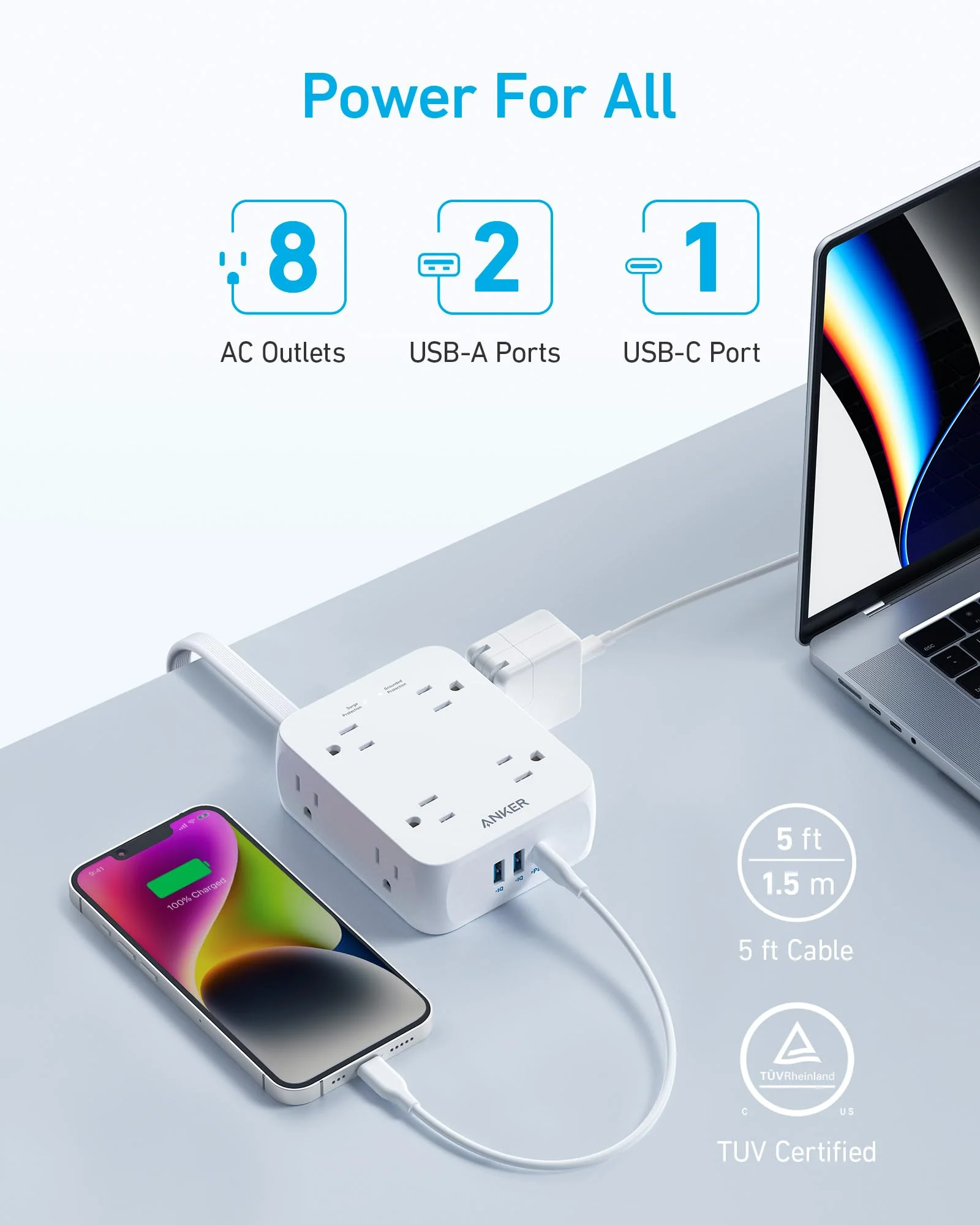 Anker 341 USB Power Strip - Image 2