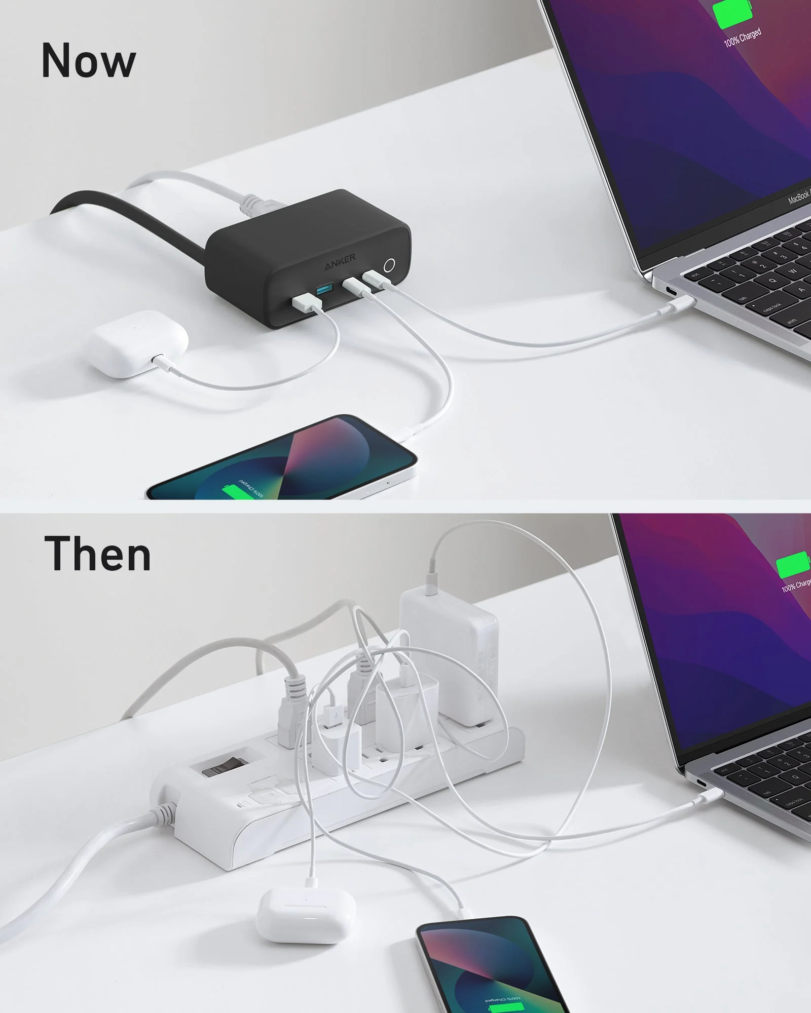 Anker 525 Charging Station - 2x USB-A 2x USB-C and 3x AC Outlets - Image 10