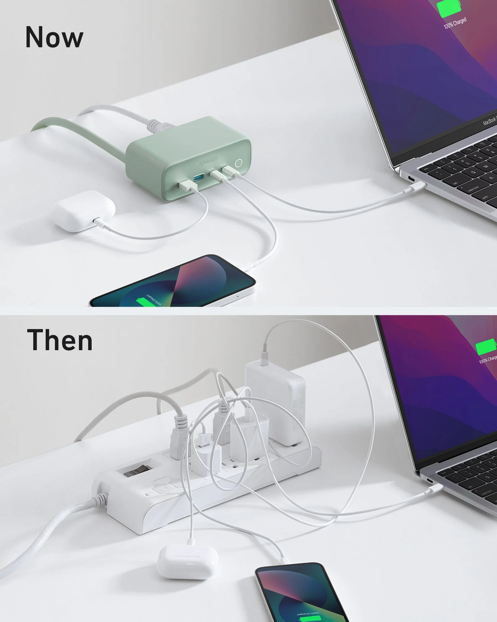 Anker 525 Charging Station - 2x USB-A 2x USB-C and 3x AC Outlets - Image 15
