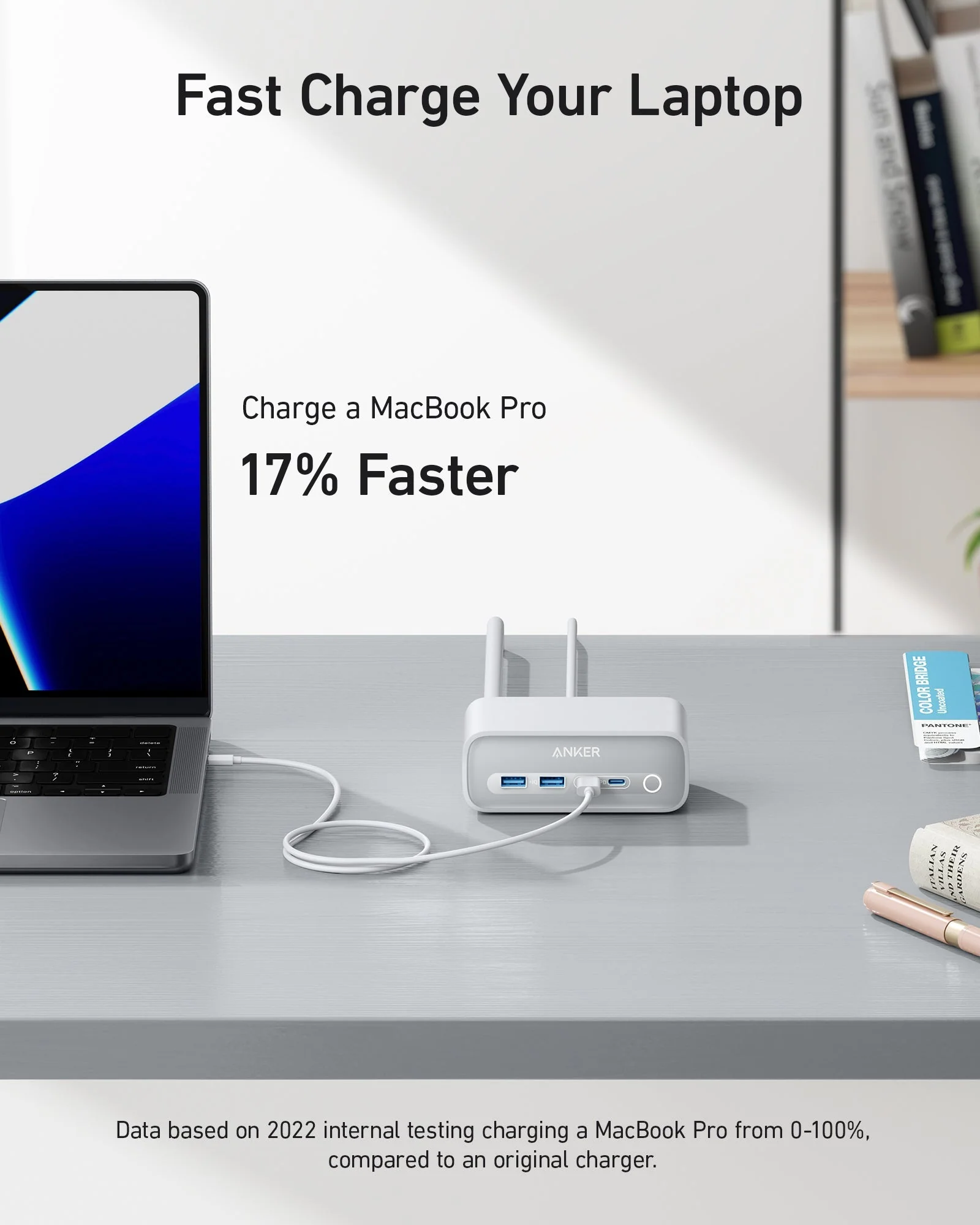 Anker 525 Charging Station - 2x USB-A 2x USB-C and 3x AC Outlets - Image 5