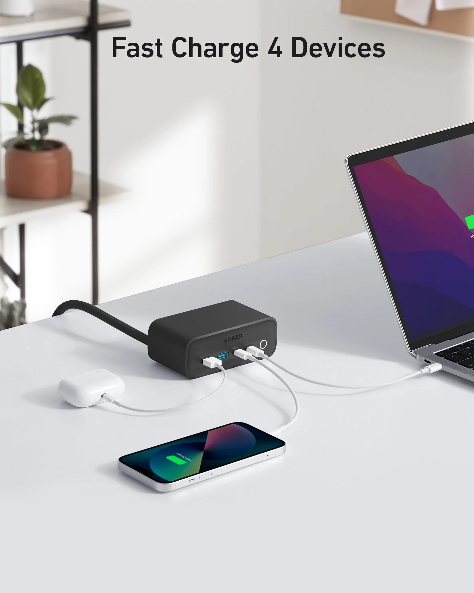 Anker 525 Charging Station - 2x USB-A 2x USB-C and 3x AC Outlets - Image 9
