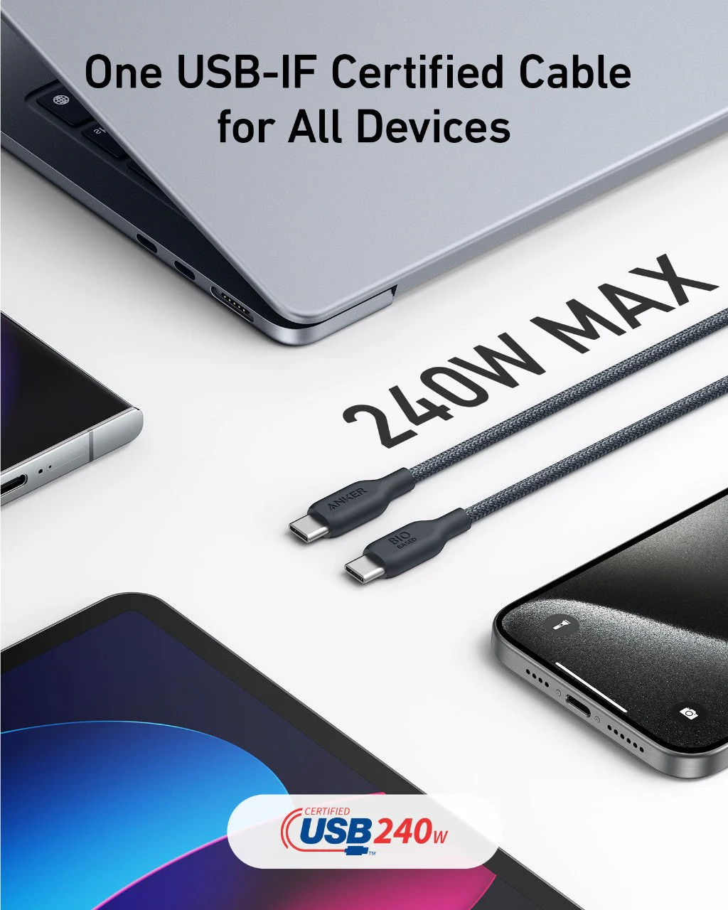 Anker 543 USB-C to USB-C Cable (Bio-Braided) - Image 3
