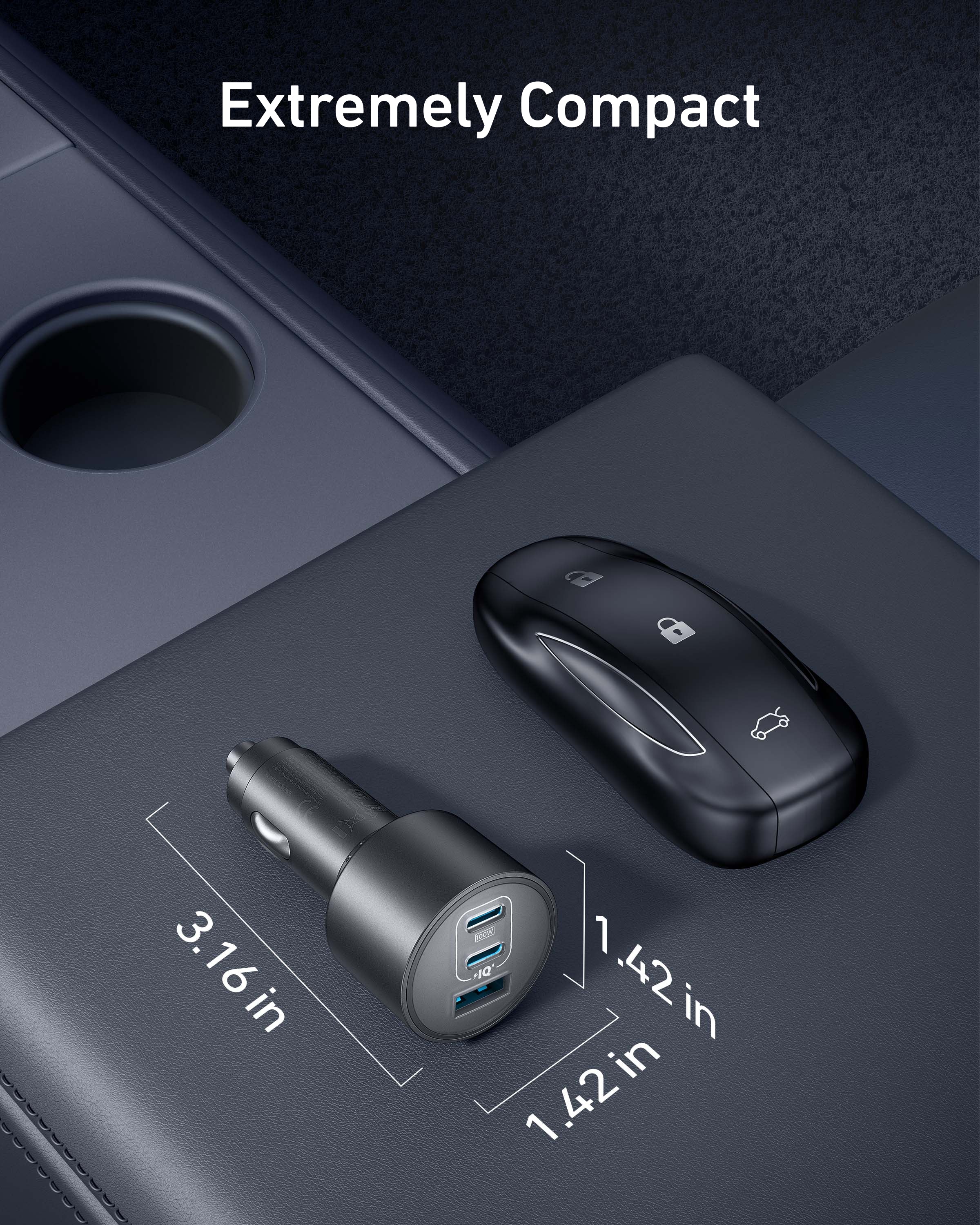 Anker Nano Car Charger (167.5W, 3 Ports) - Image 4