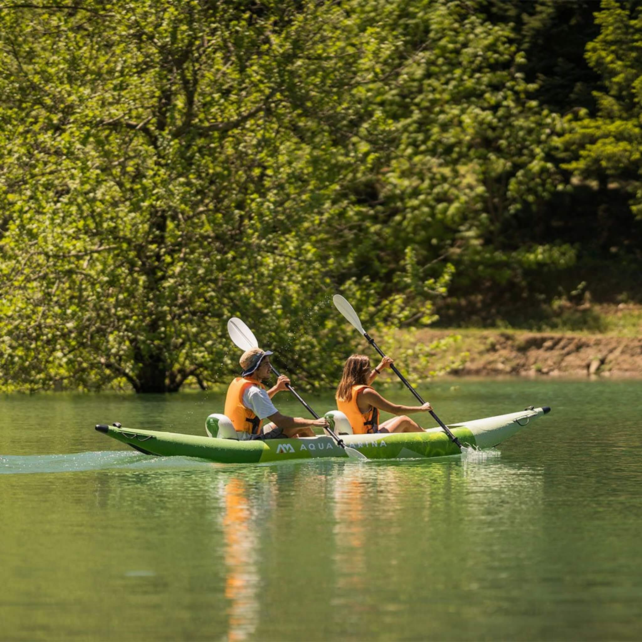 Aqua Marina Betta 2-Person Inflatable Recreational Kayak With Paddles 14FT - Image 3