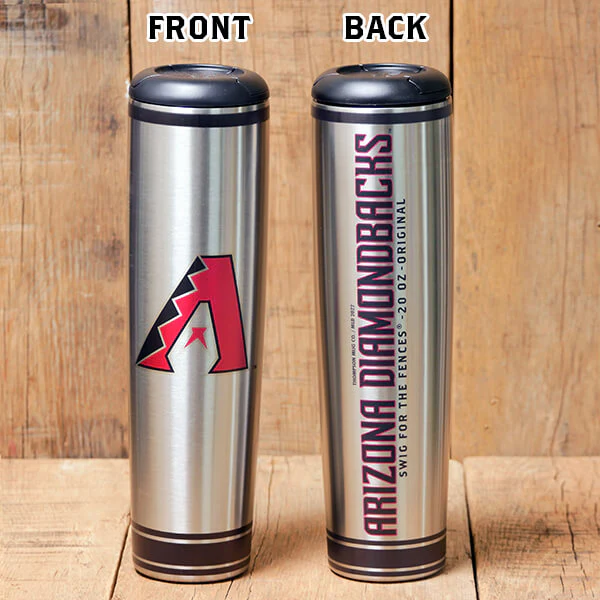 Arizona Diamondbacks "A" Metal Dugout Mug | Stainless Steel Baseball Bat Mug - Image 2