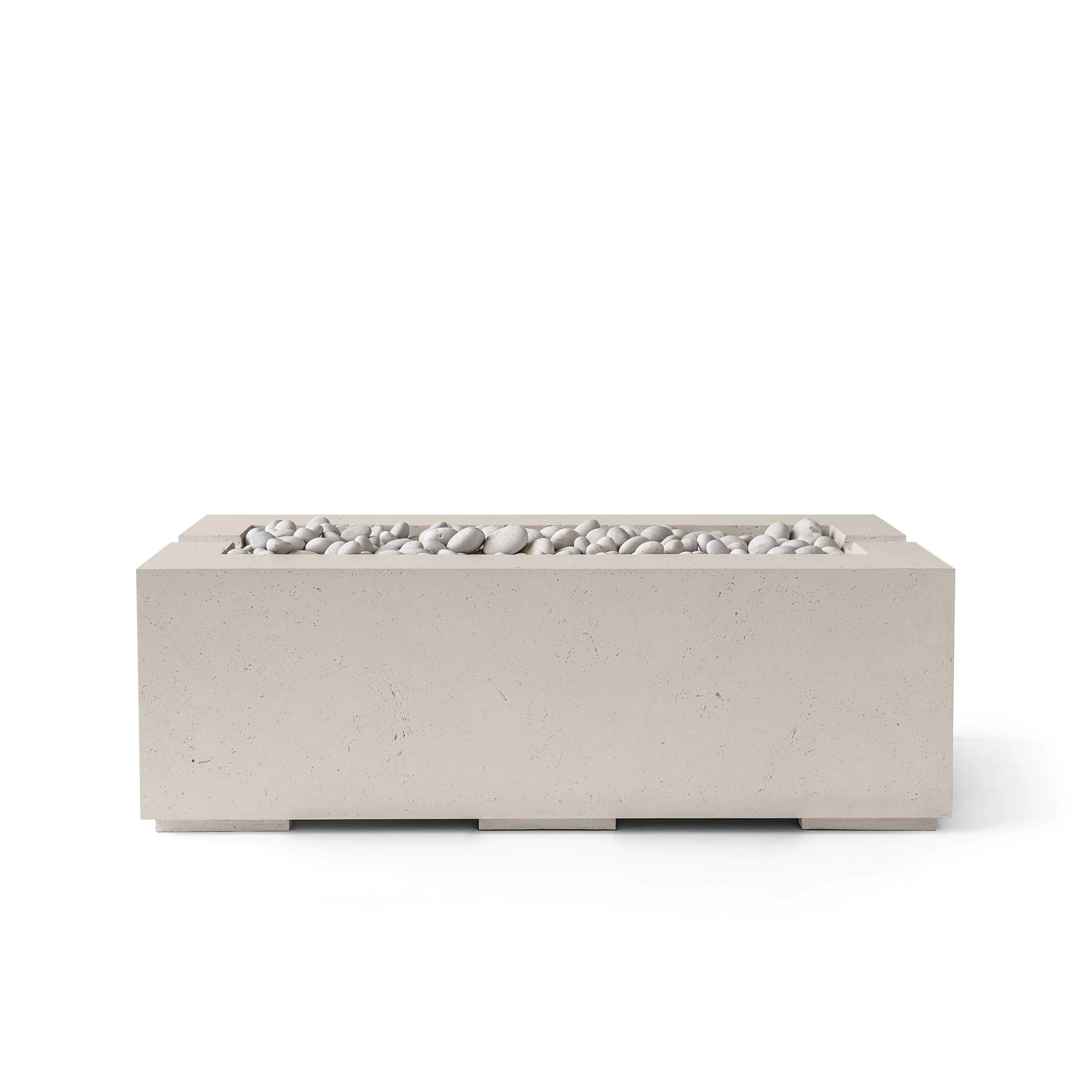 Avera 48" Rectangle Concrete Fire Pit - Match Lit - Image 15