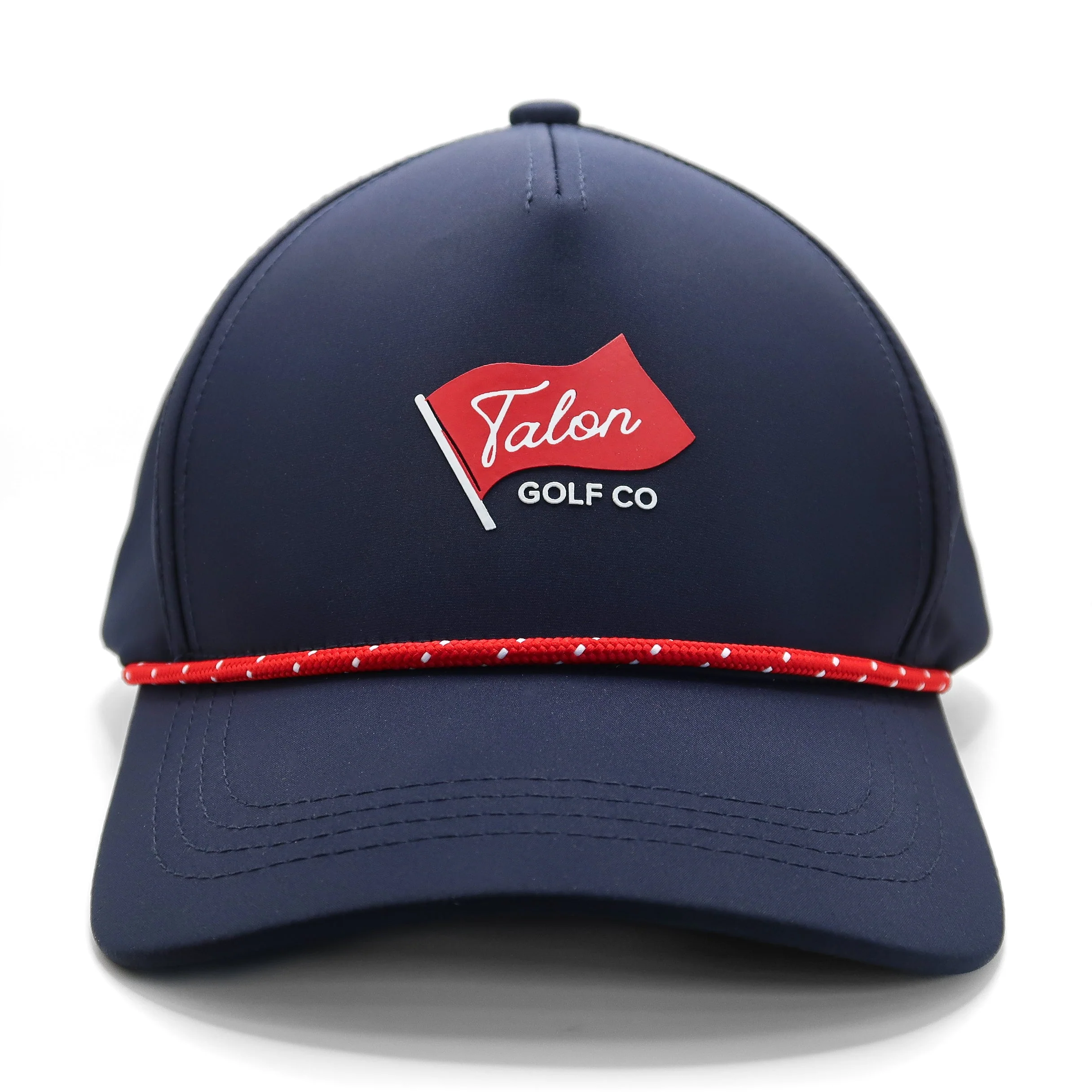 Blue Baseball Hat w/ Red Rope - Flag Logo - Image 2