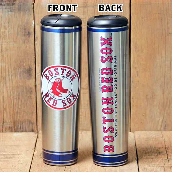 Boston Red Sox Metal Dugout Mug | Stainless Steel Baseball Bat Mug - Image 2