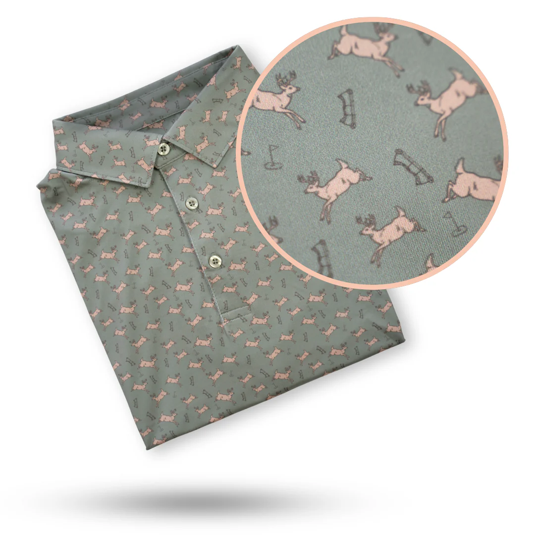 "Bows & Bucks" Golf Polo