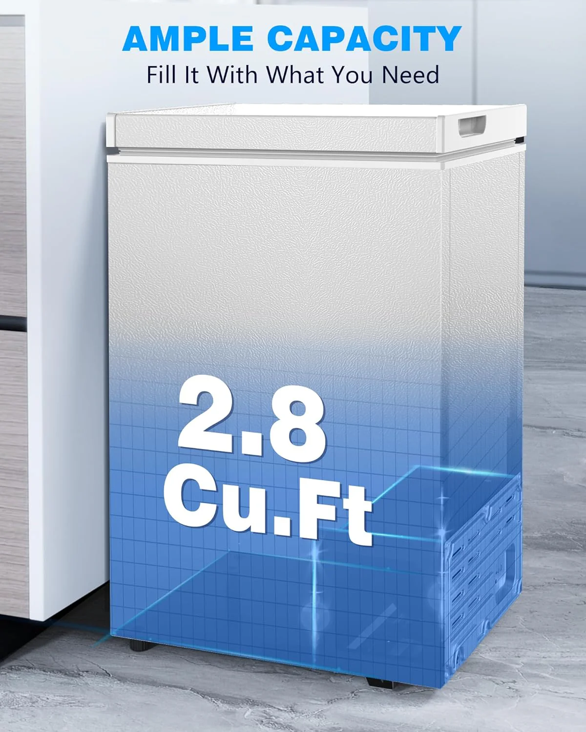 Chest Freezer with Removable Basket - Image 3