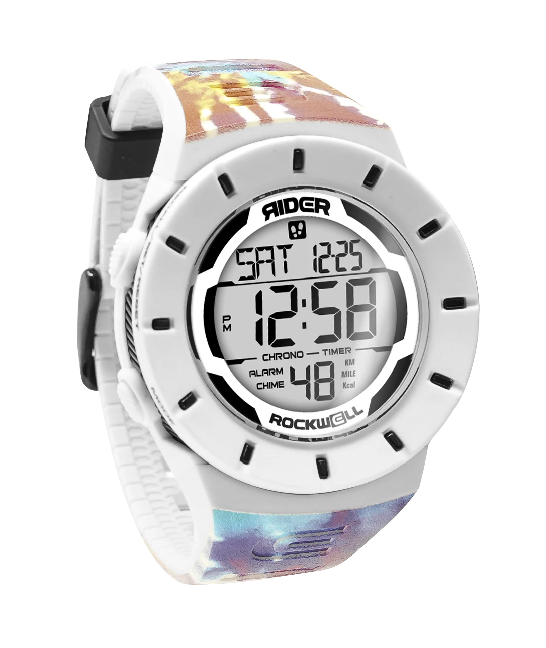 Coliseum Fit™ Forum - Samadelic Tie-Dye Edition (White/Black) Watch - Image 2