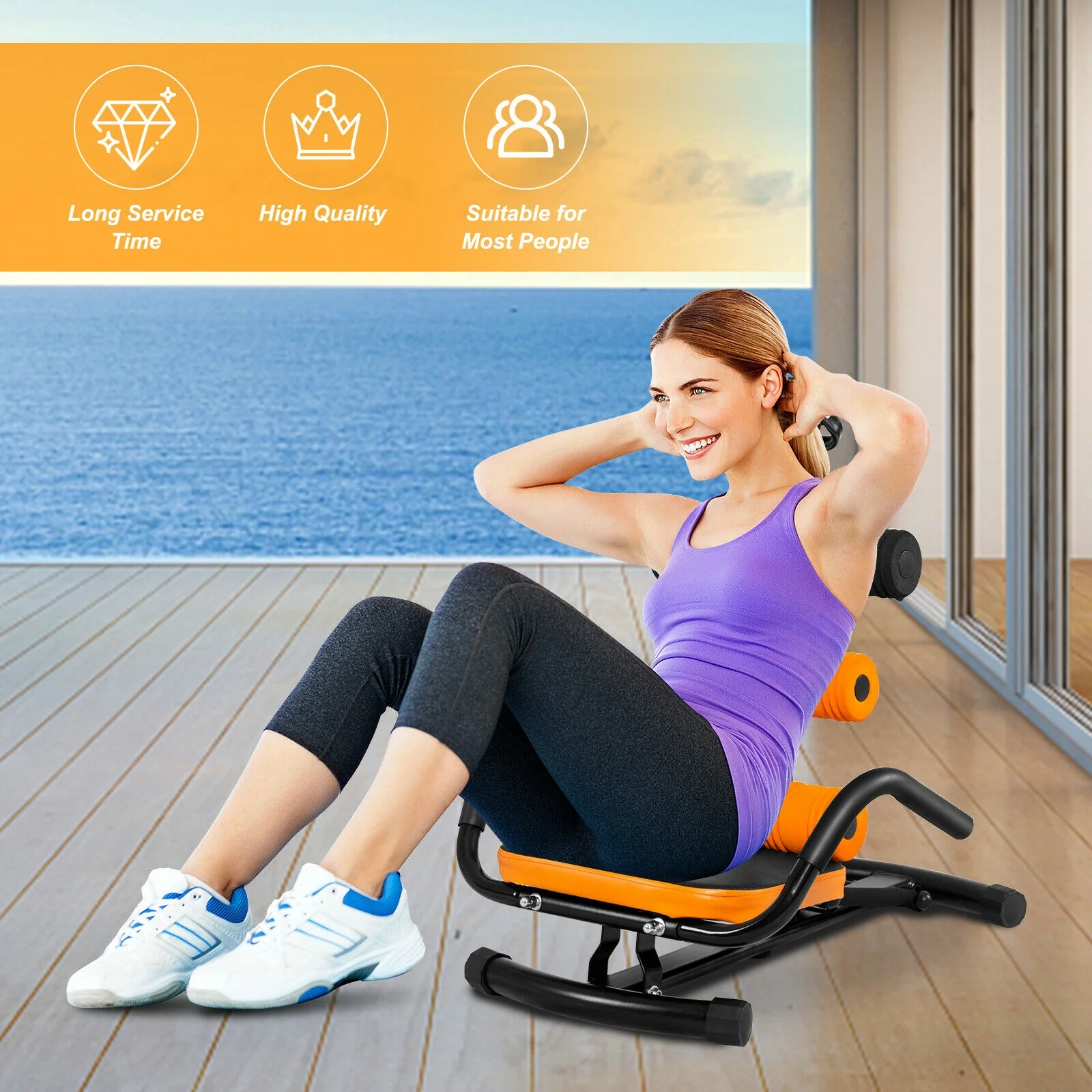Core Fitness Abdominal Trainer Crunch Exercise Bench Machine - Image 2