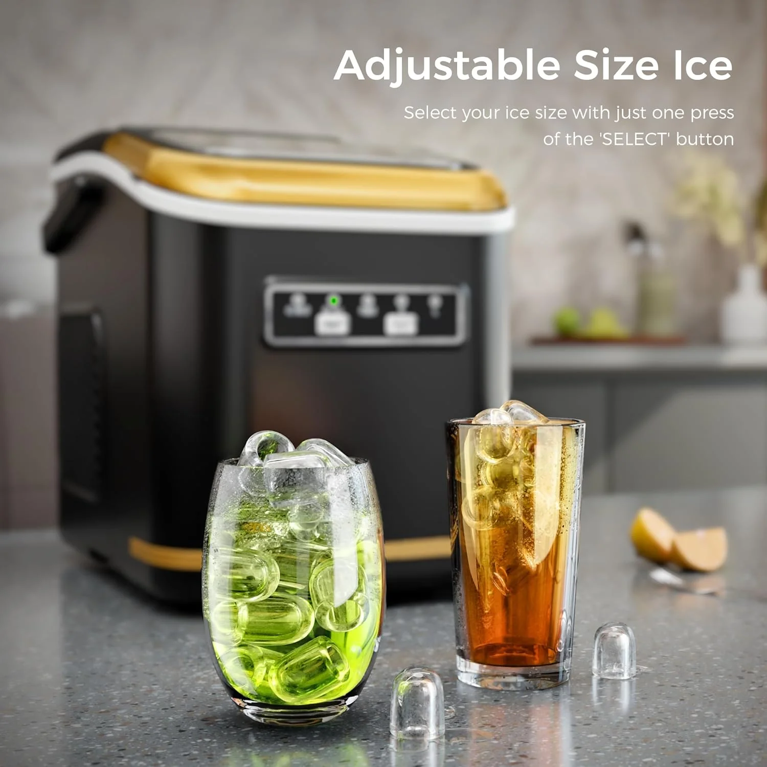 Countertop Ice Maker 9 Bullet Ice Cubes in 6 Mins Z5812K - Image 6