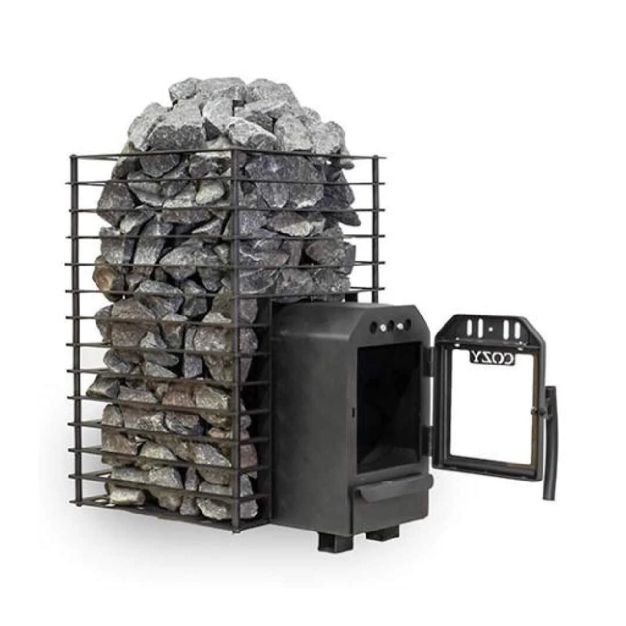Cozy Heat Quattro Thru-Wall Square Style Sauna Stove With Sauna Stones - Image 4