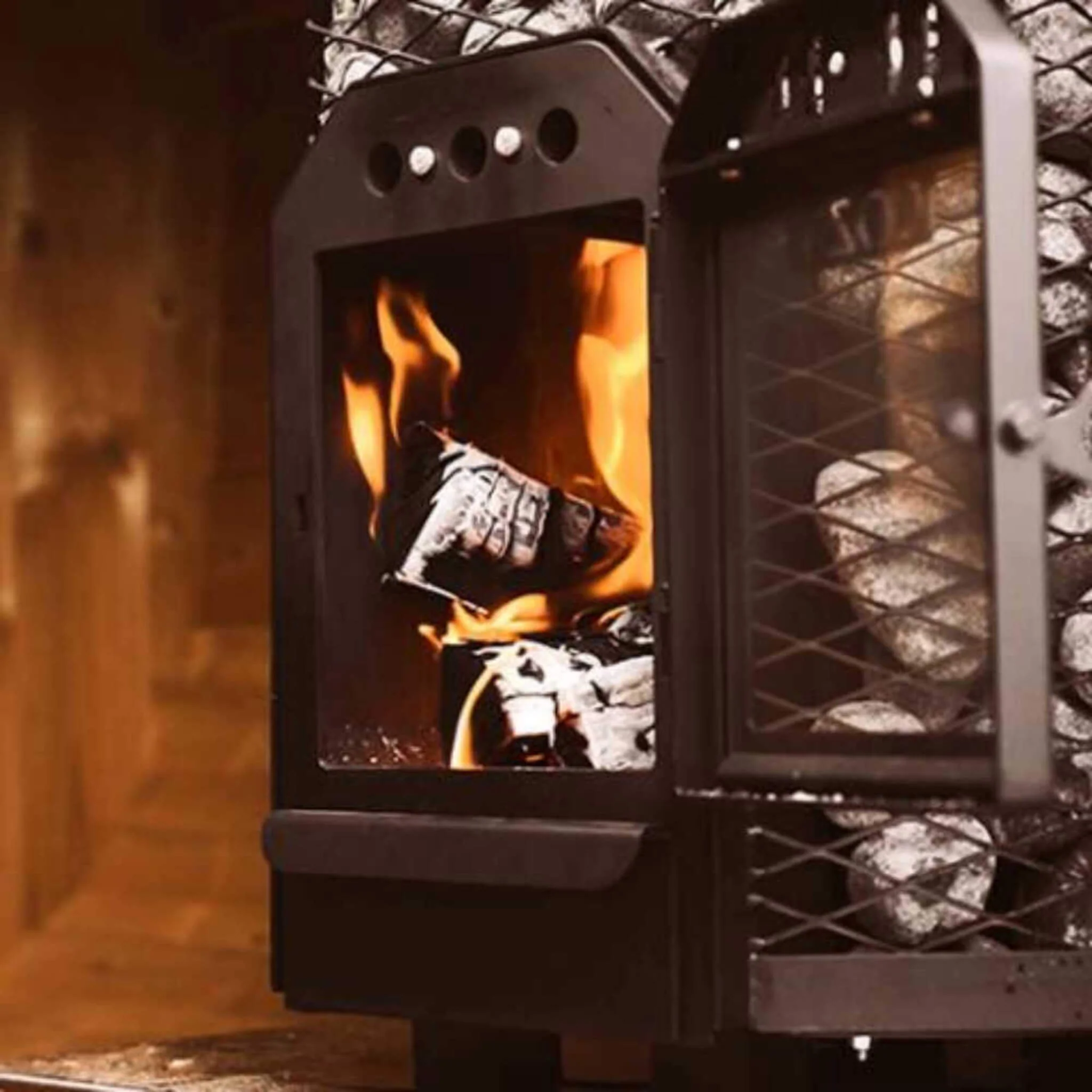 Cozy Heat Wood-Burning Floor Mount Sauna Stove With Chimney Kit And Sauna Stones - Image 5