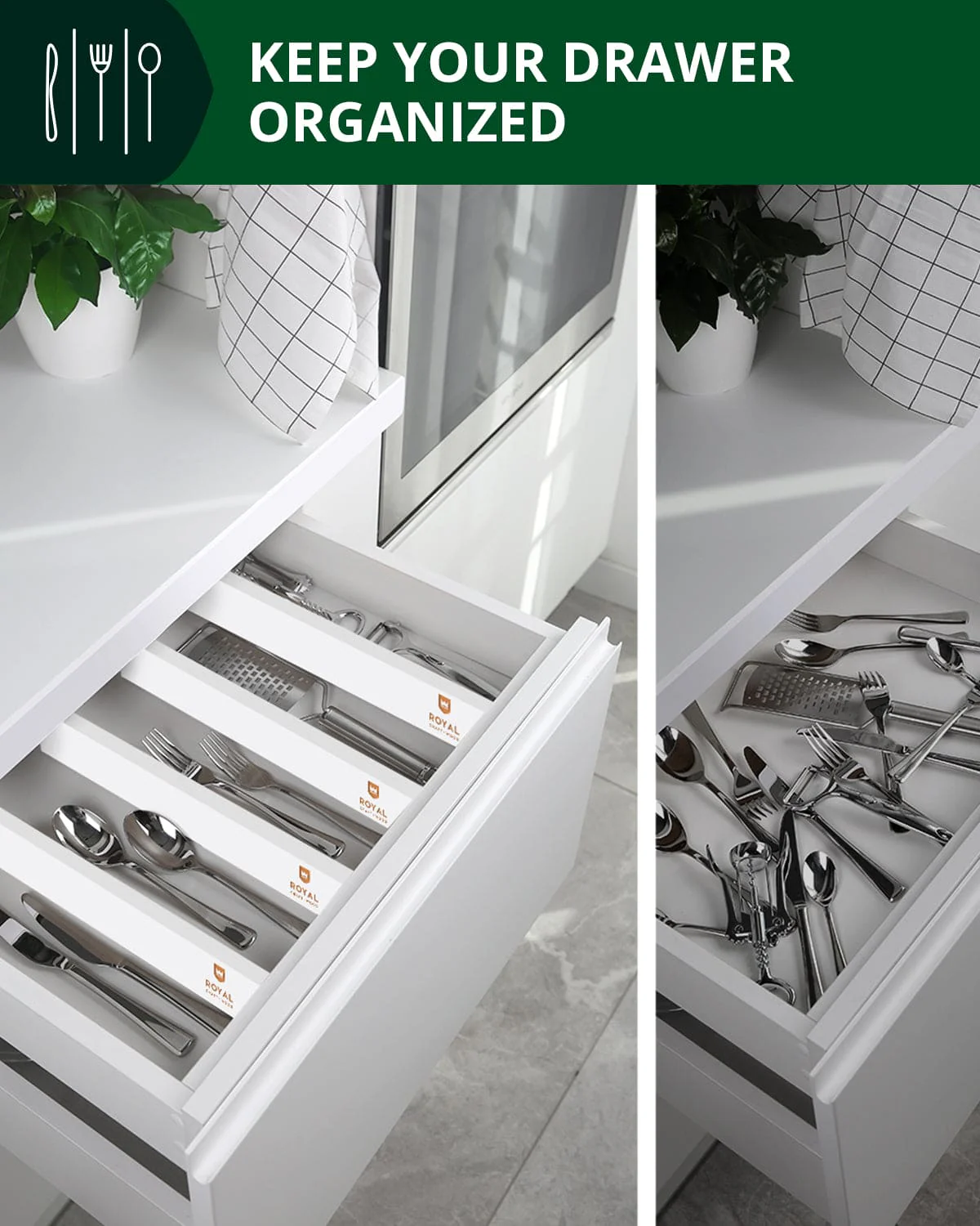 Drawer Dividers 22”, White - Image 8