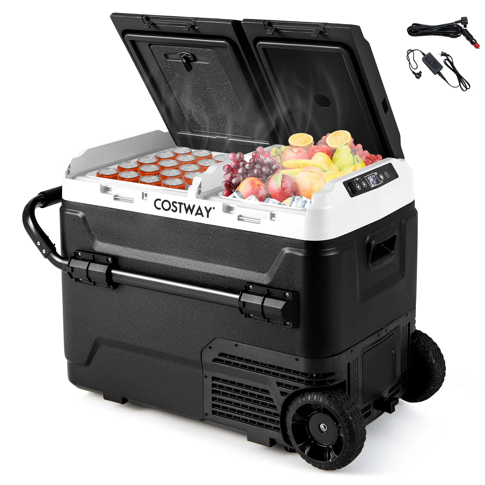 Dual Zone 12V 53QT Car Refrigerator for Vehicles Camping Travel Truck RV Boat Outdoor and Home - Image 2