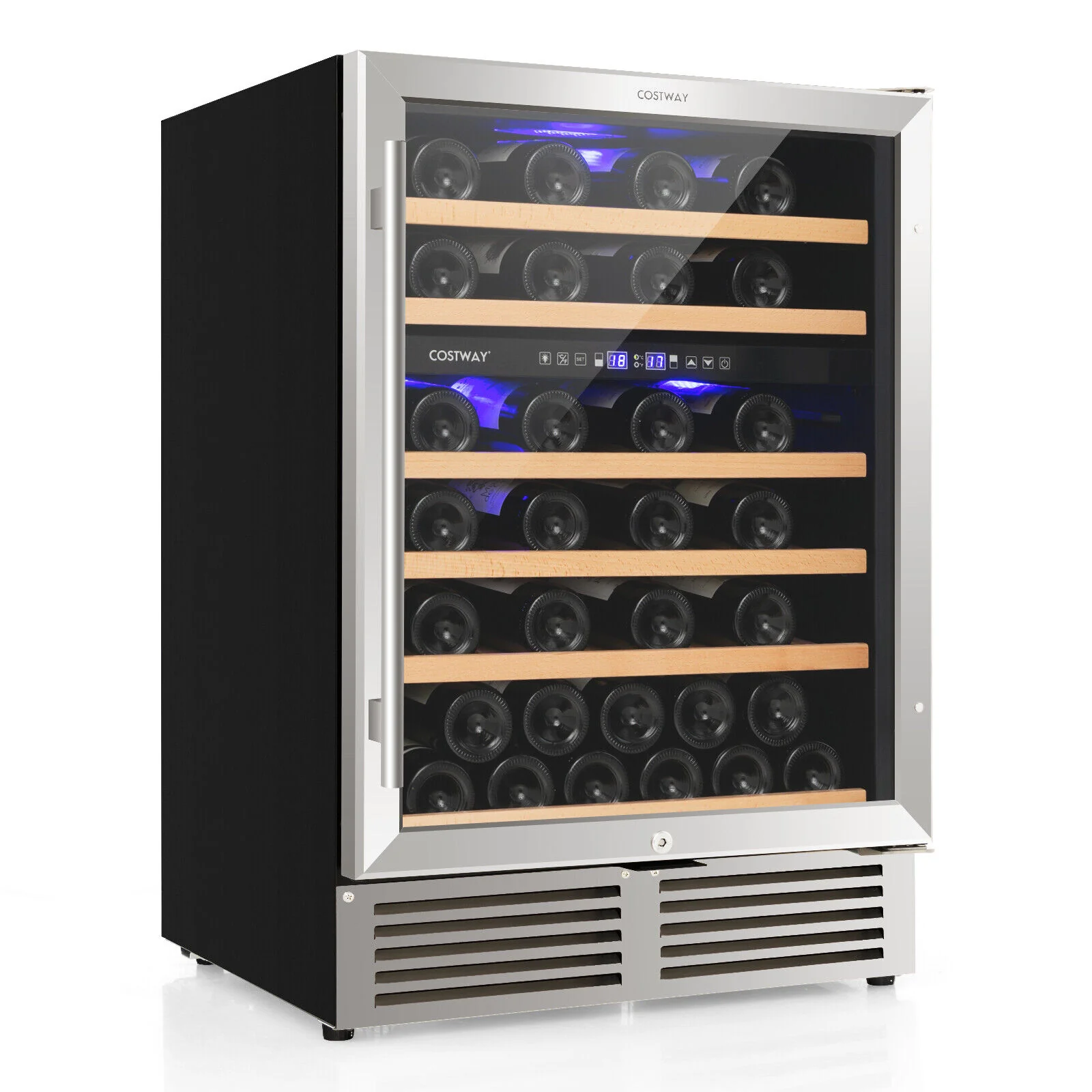 Dual Zone Wine Cooler for 51 Bottles with Reversible Door - Image 3