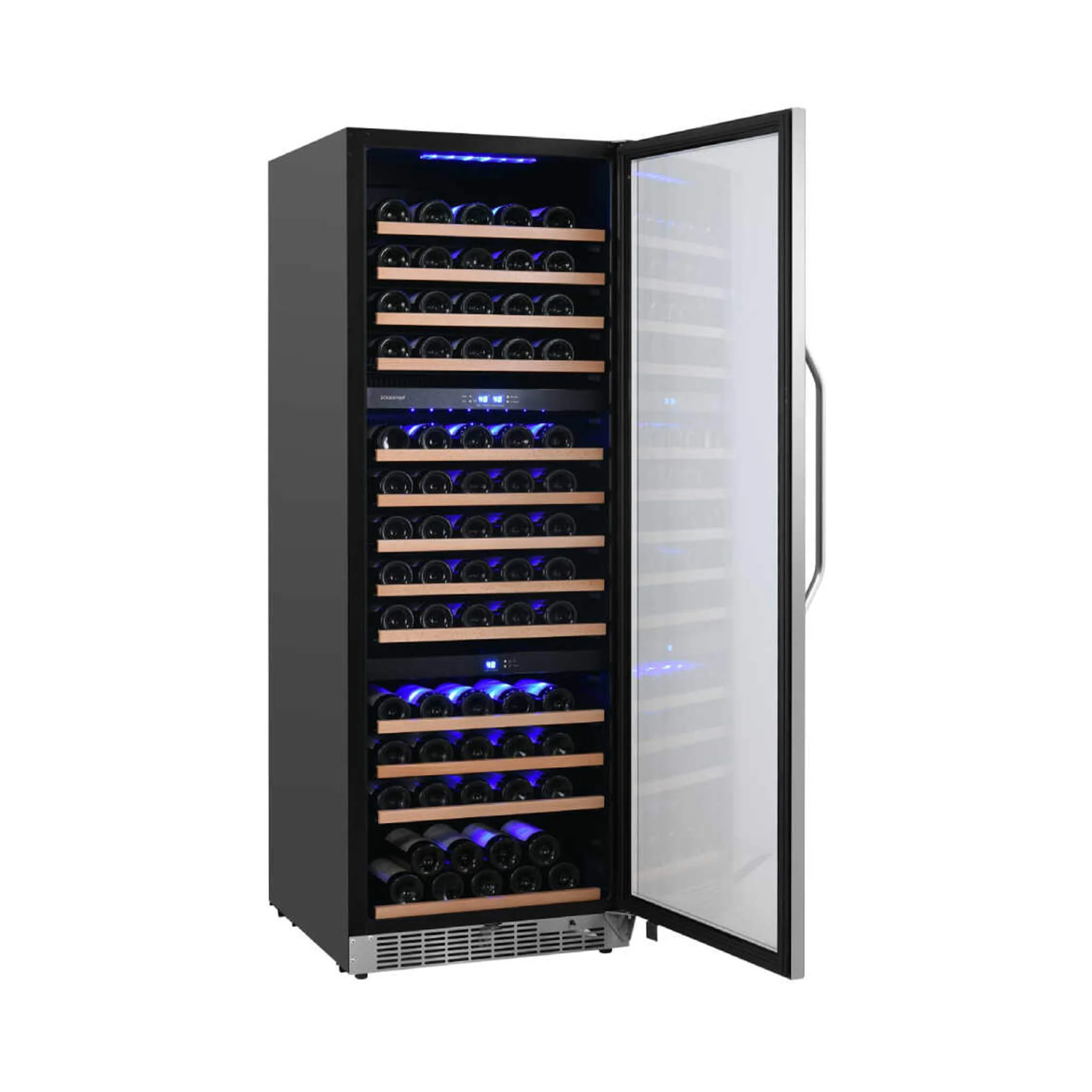 Edgestar 24" Wide 131 Bottle Capacity Built-In Triple Zone Wine Cooler - Image 5